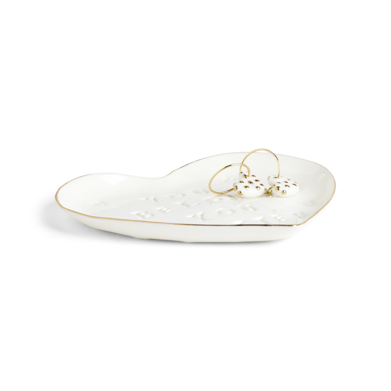 You Belong Earrings + Trinket Dish - Earrings 13mm, Dish 3.75in thumbnail