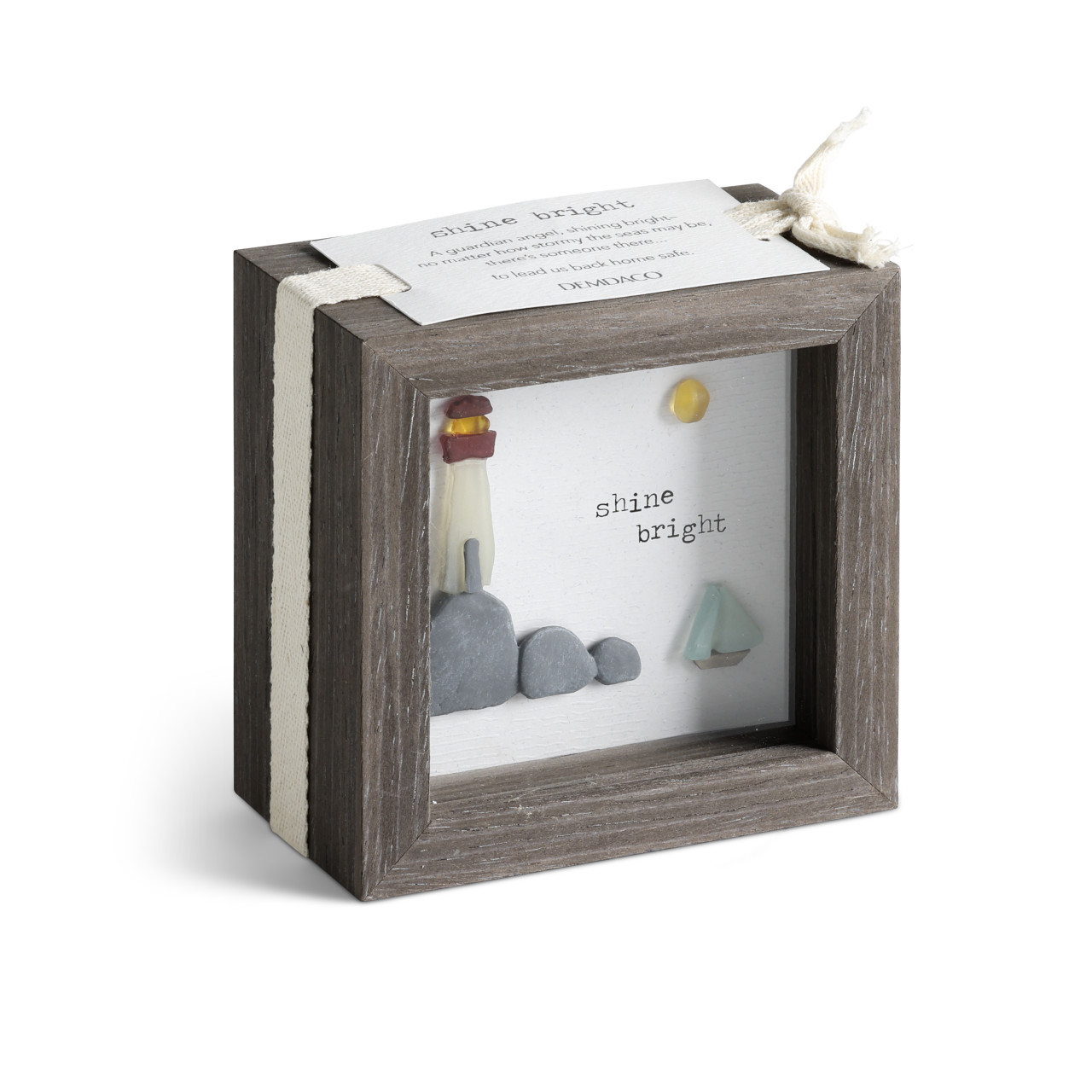 Shine Bright Lighthouse Shadow Box - 4in thumbnail