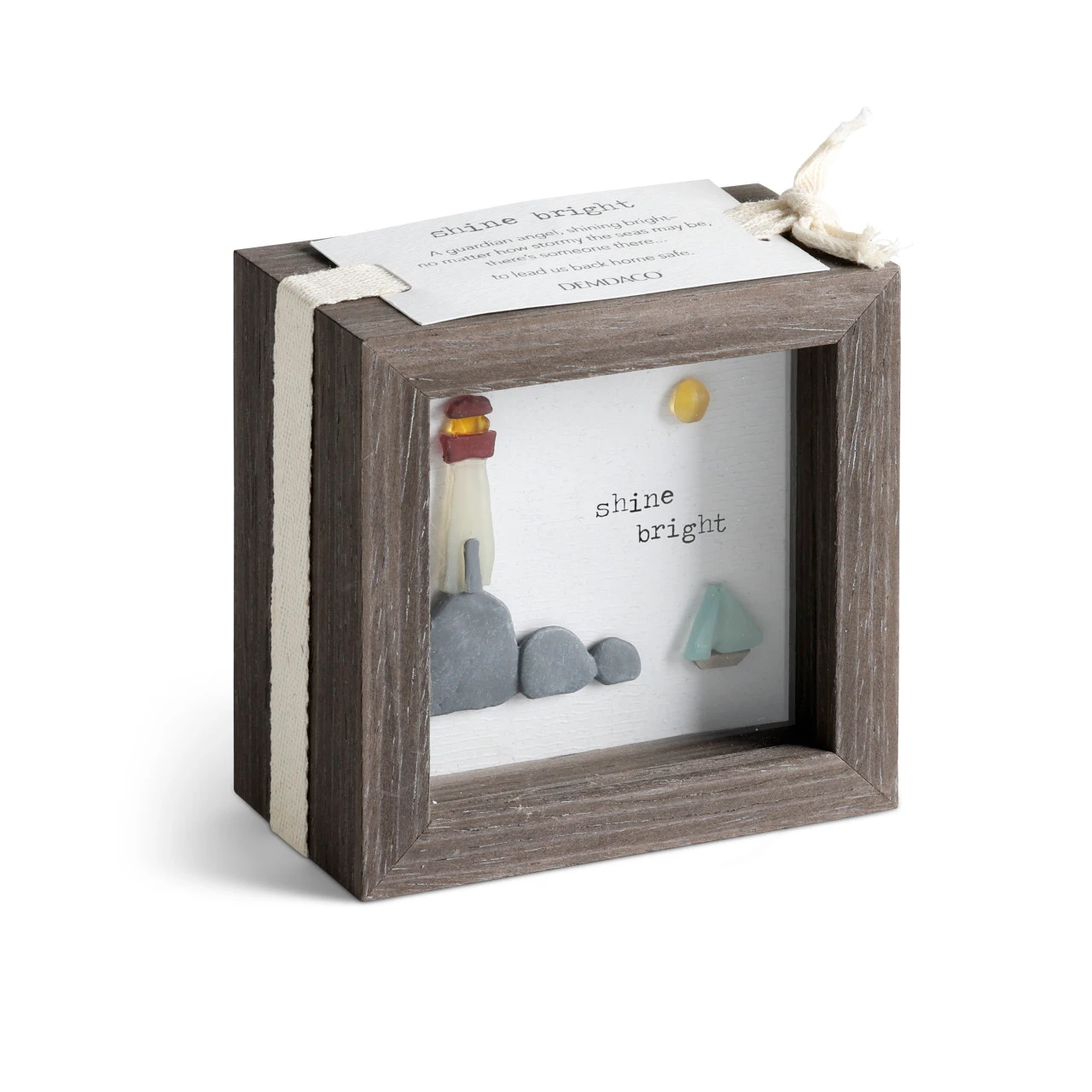 Shine Bright Lighthouse Shadow Box - 4in thumbnail