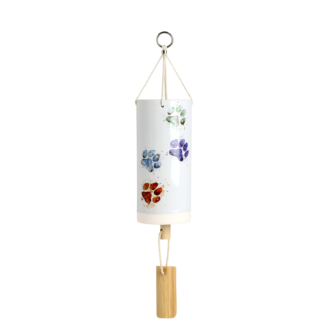 Teal Paw Print Windchime - 3x7in thumbnail