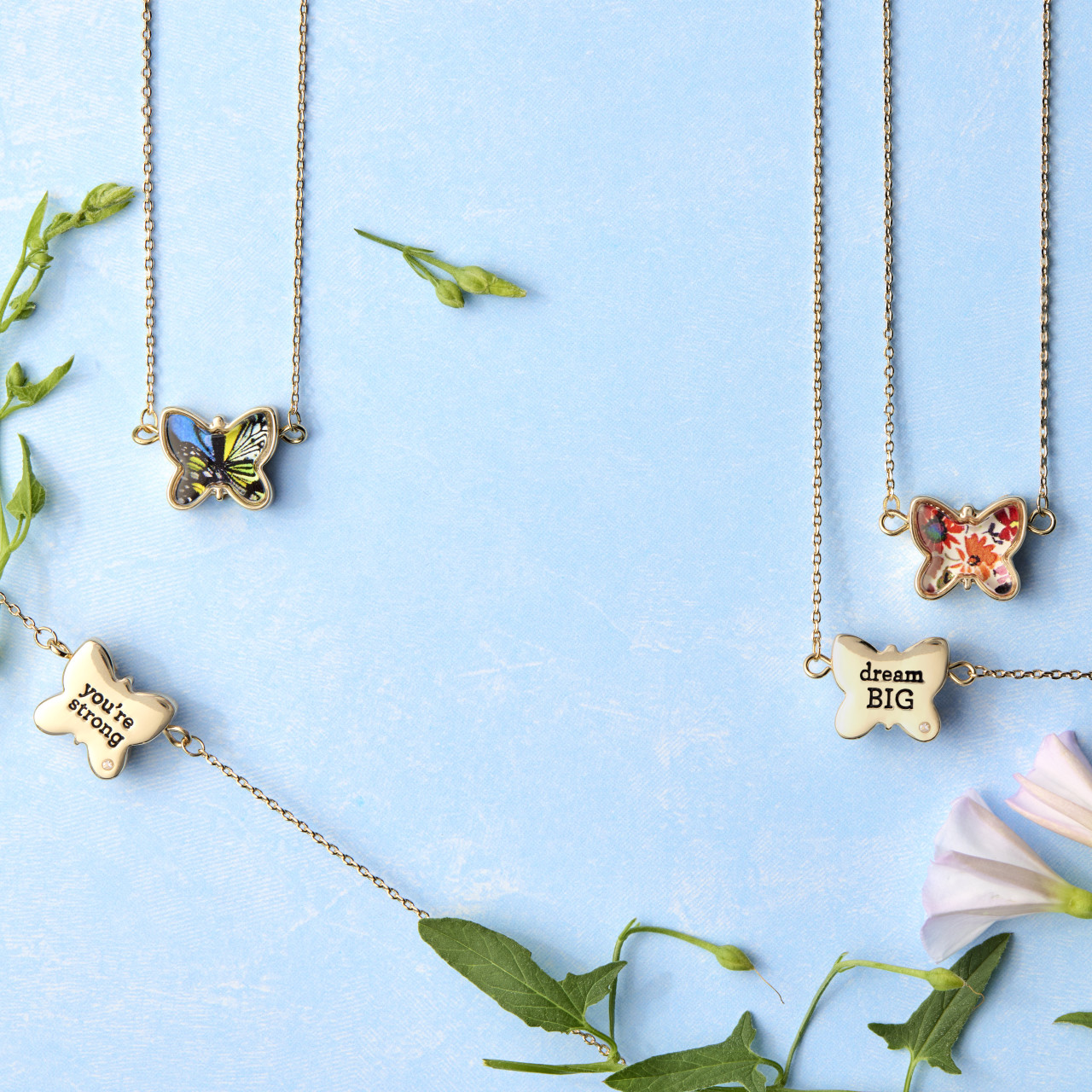 Dream Big Artful Butterfly Necklace - 16in(+2in extender) thumbnail