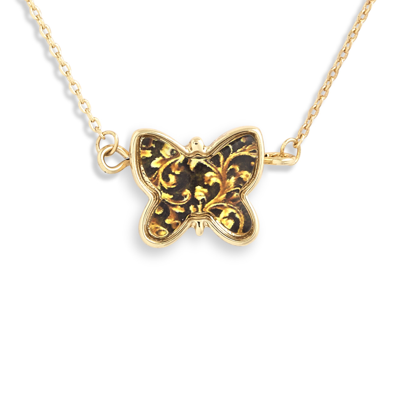 You're Strong Artful Butterfly Necklace - 16in(+2in extender) thumbnail