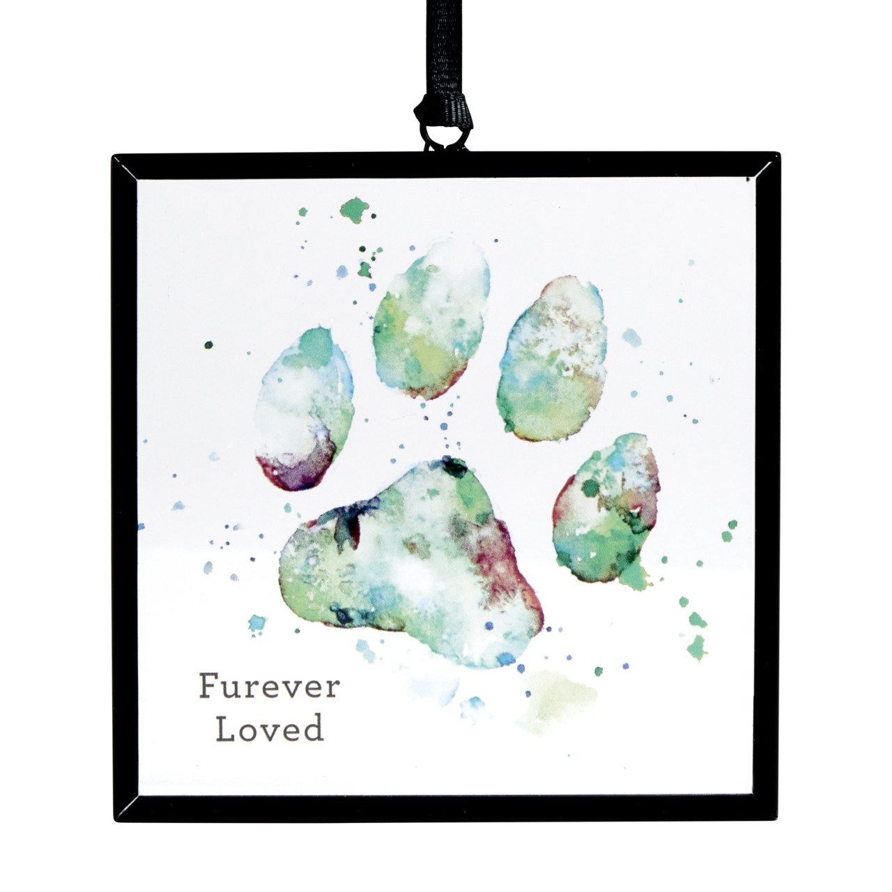 Teal Paw Print Suncatcher - 3x3in thumbnail