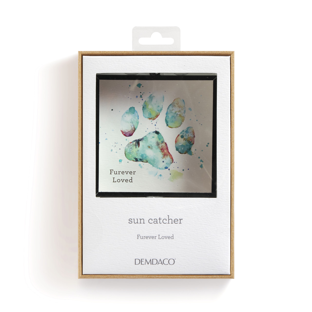 Teal Paw Print Suncatcher - 3x3in thumbnail