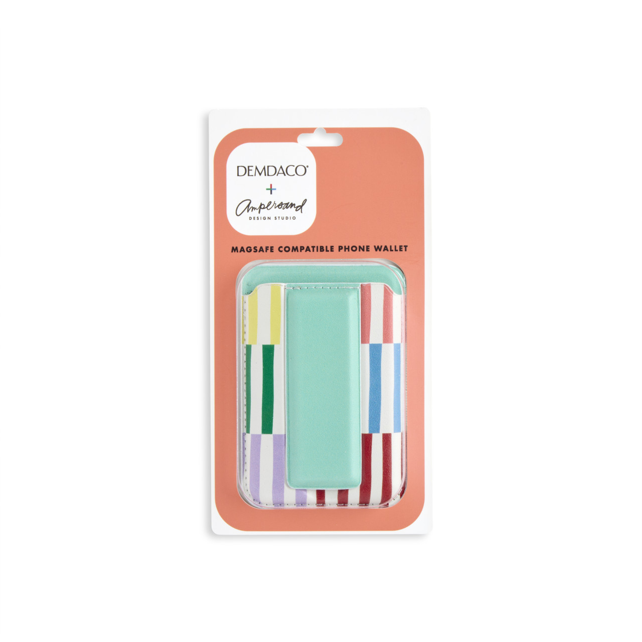 Boldy Striped Green Mag Wallet 2.5" x 3.5" by Ampersand Design Studio thumbnail