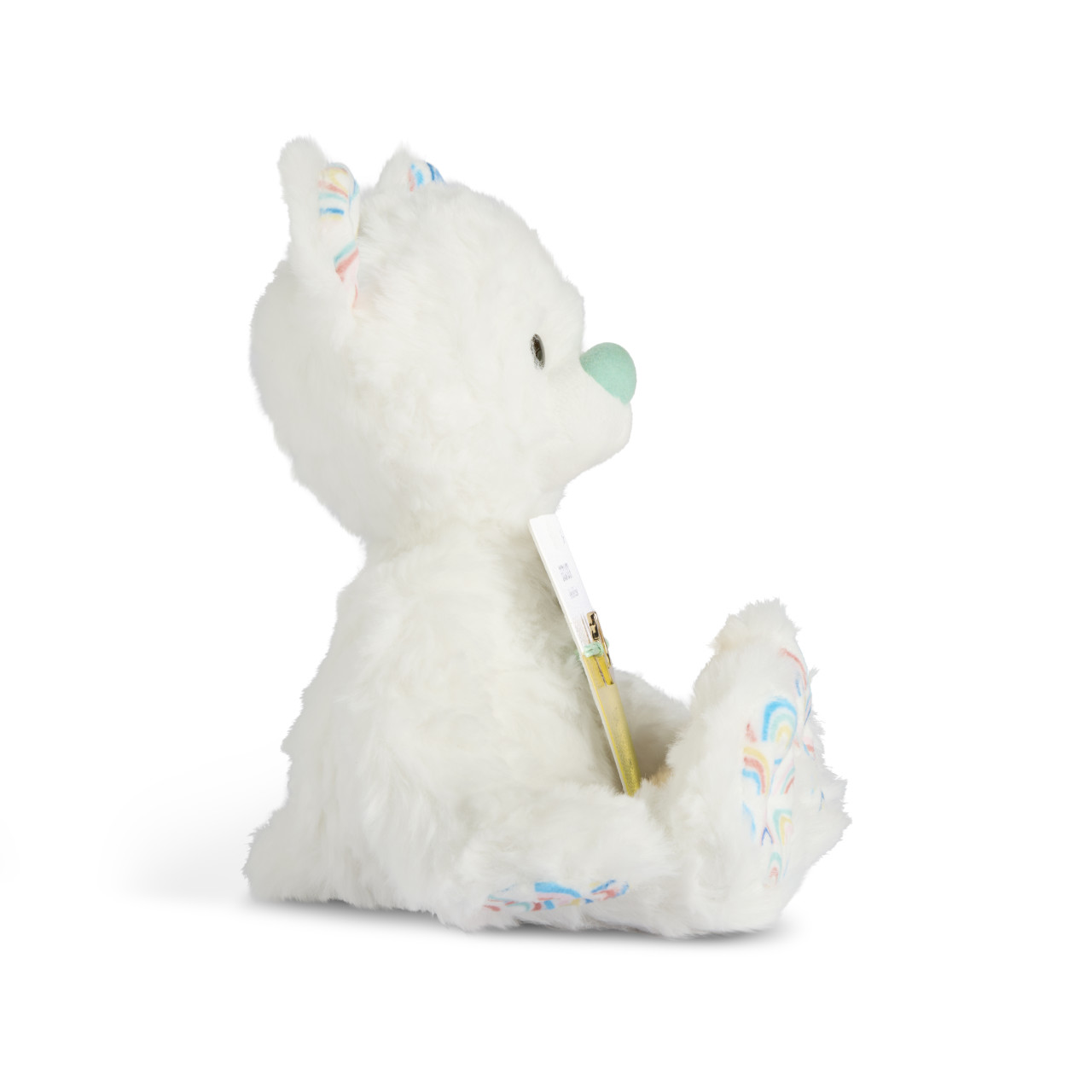 Good Luck Rainbow White Stuffed Animal 6" With Jewelry by Ampersand Design Studio thumbnail