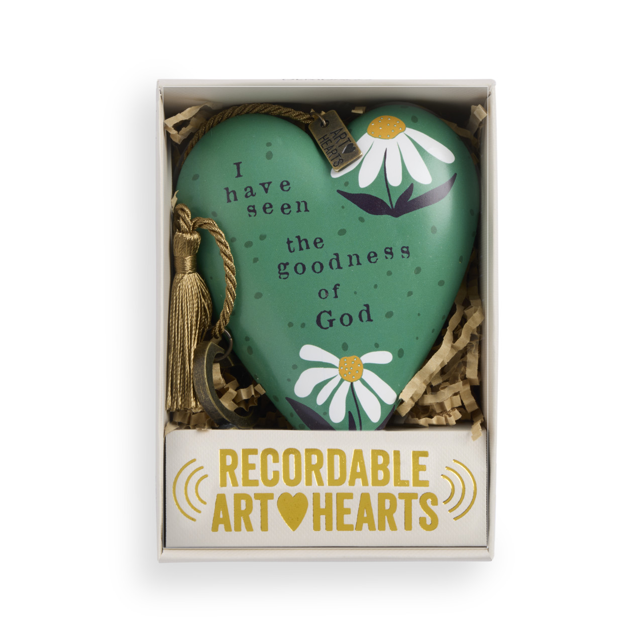 Goodness of God Green Recordable Art Heart 3.5" x 3.5" by Jennifer Heynen thumbnail