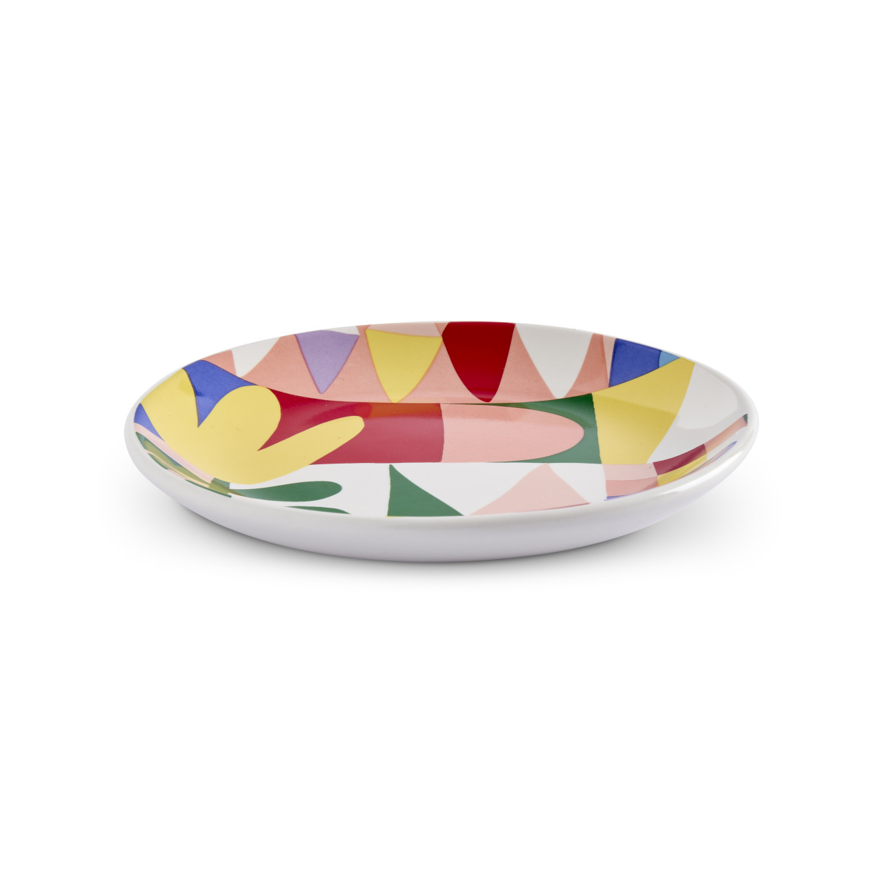 Bold Geometric Red Trinket Dish 4" by Ampersand Design Studio thumbnail
