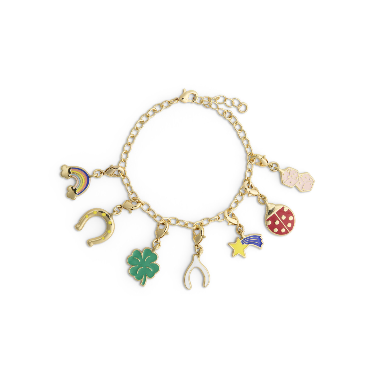 Good Luck Gold Charm Bracelet 6" (with 1.5" Extender) by Ampersand Design Studio thumbnail