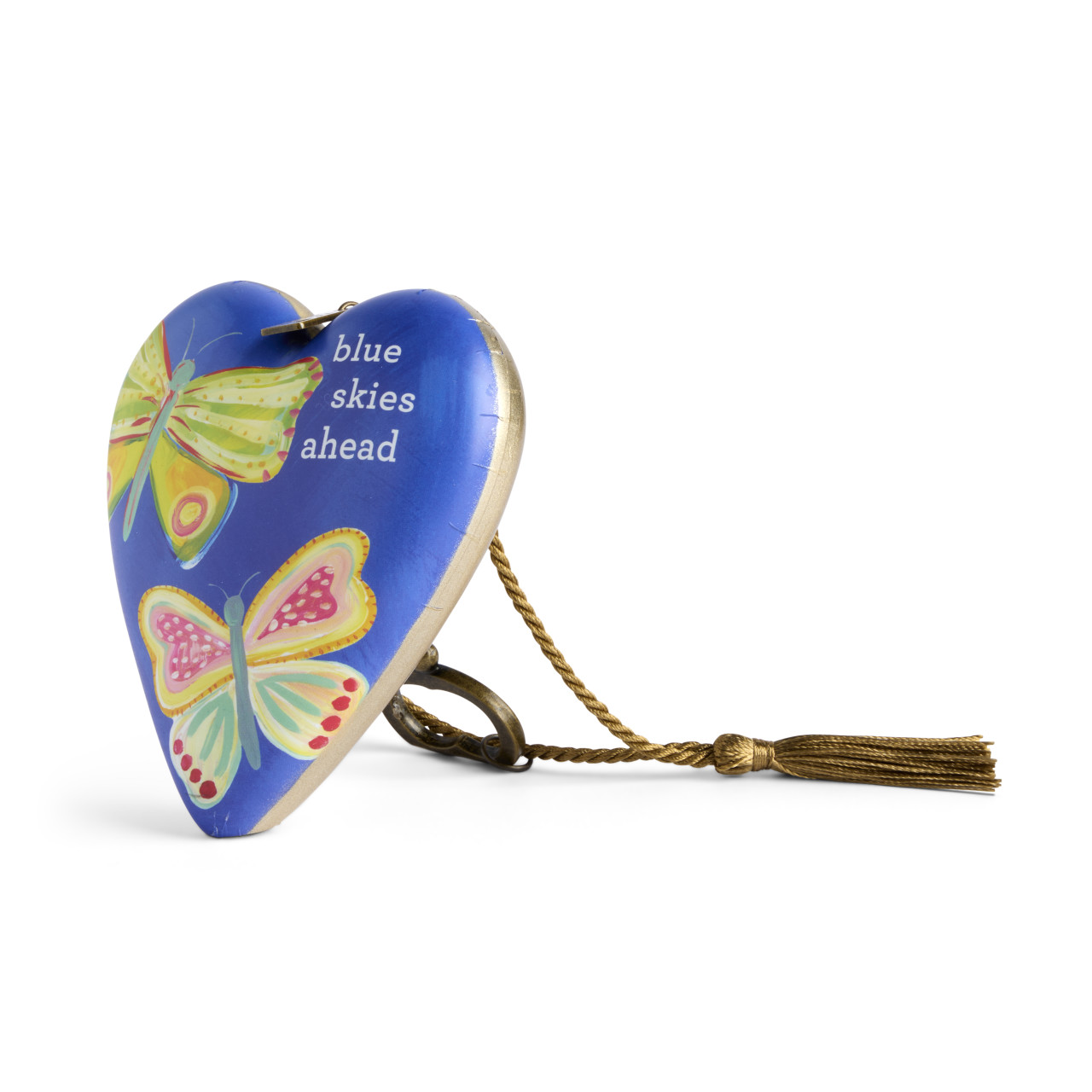 Blue Skies Ahead Art Heart 3.5" x 3.5" by Ampersand Design Studio thumbnail