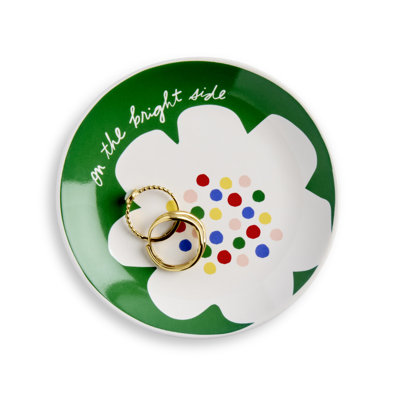 On the Bright Side Green Trinket Dish 4" by Ampersand Design Studio thumbnail