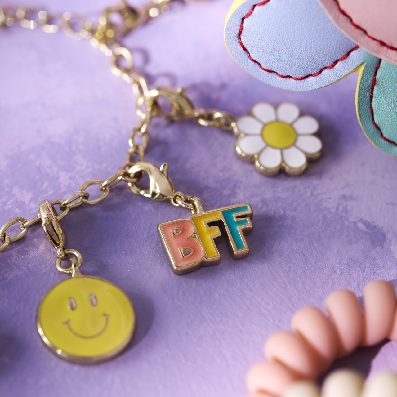 BFF Gold Charm Bracelet 6" (with 1.5" Extender) by Ampersand Design Studio thumbnail