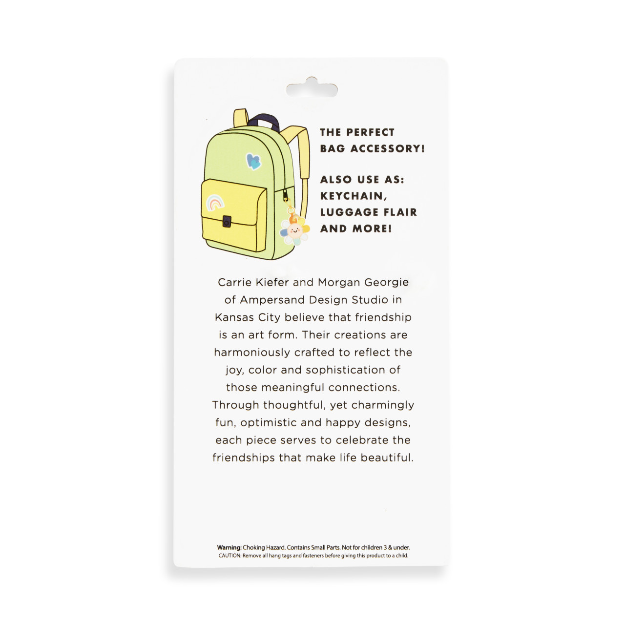 Flower Pink Bag Charm 5" by Ampersand Design Studio thumbnail