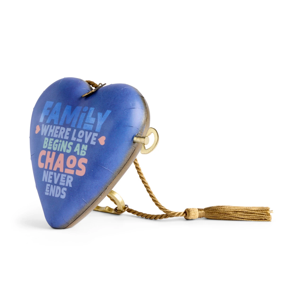 Family Blue Musical Art Heart 3.5" x 3.5" by Jennifer Heynen thumbnail