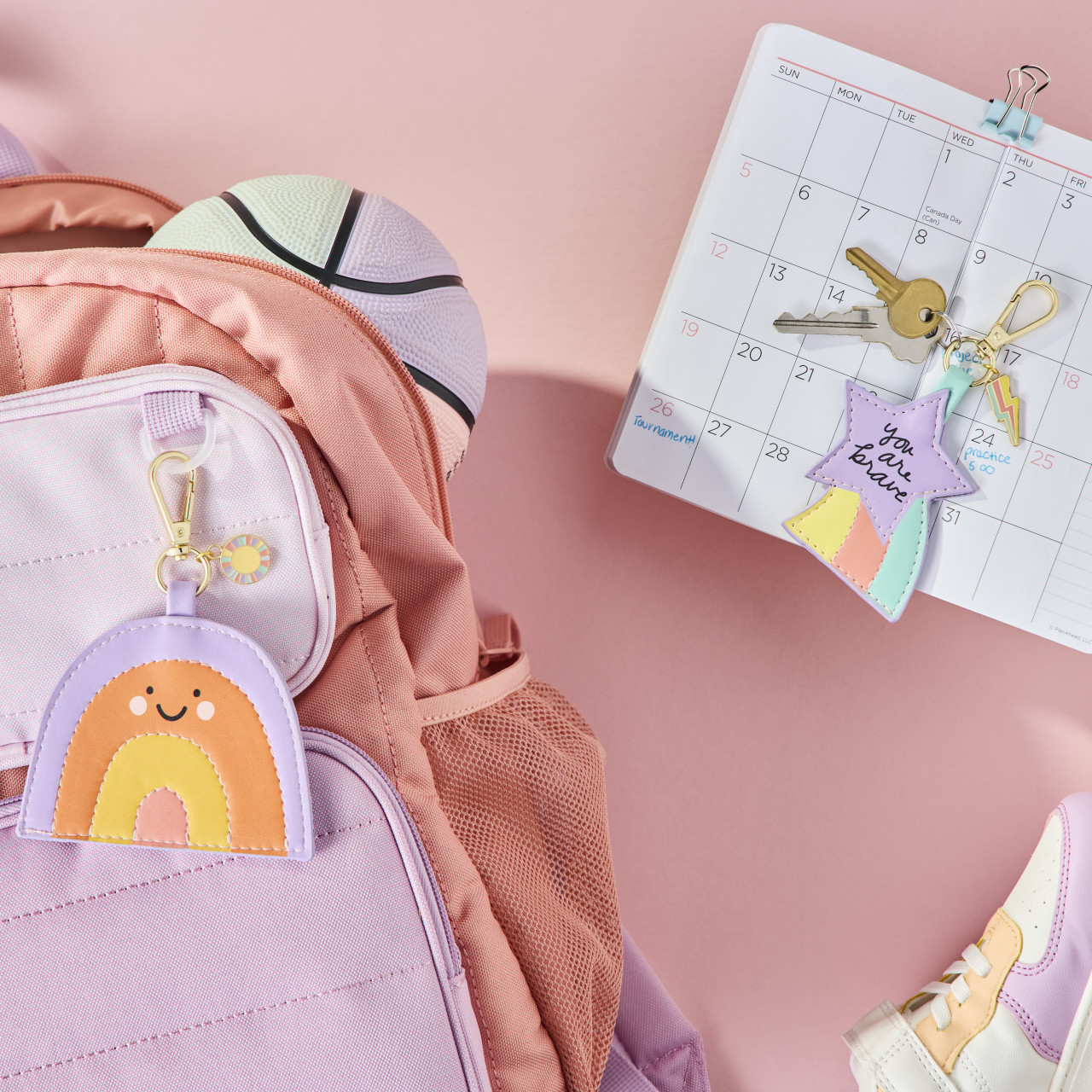 Rainbow Pink Bag Charm 5" by Ampersand Design Studio thumbnail