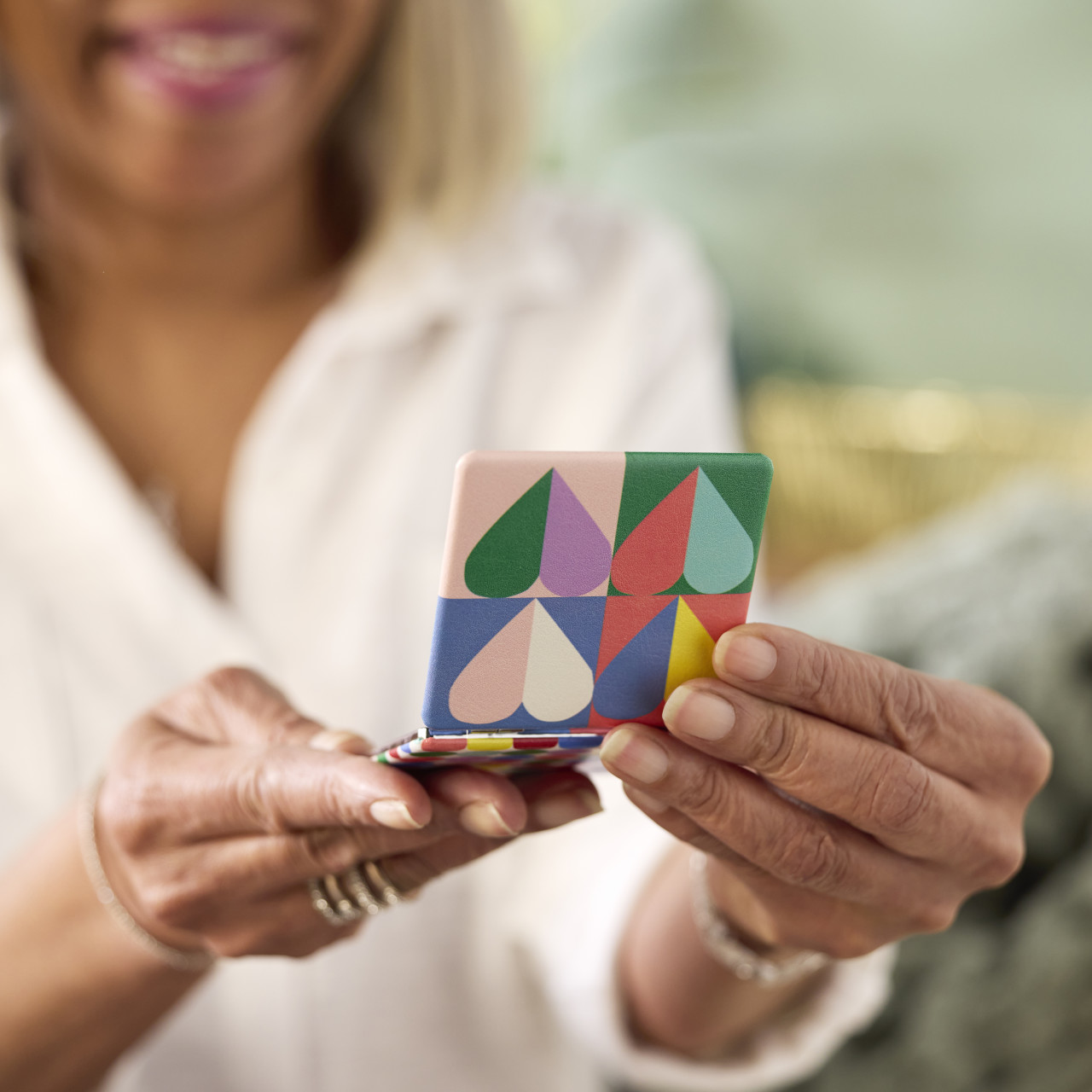 Set of 12 Multi Color Pocket Mirrors 2.75" x 2.75" by Ampersand Design Studio thumbnail