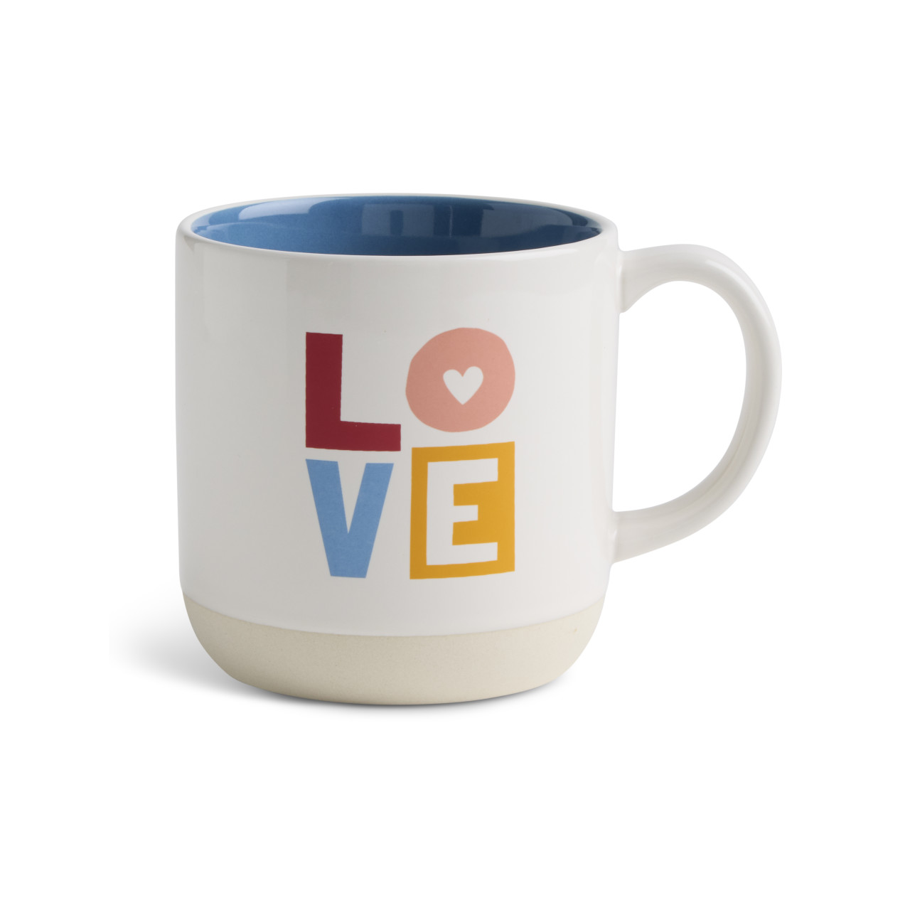 Love Off White and Blue Mug 16oz. by Ampersand Design Studio thumbnail