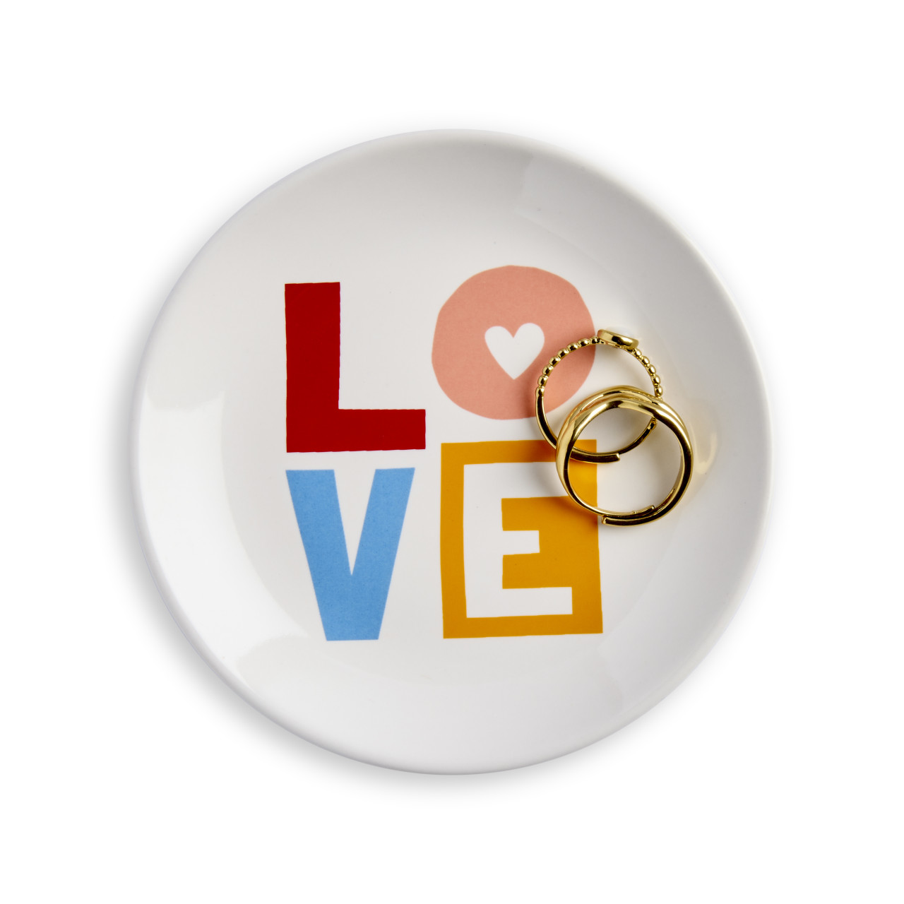 Love Off White Trinket Dish 4" by Ampersand Design Studio thumbnail
