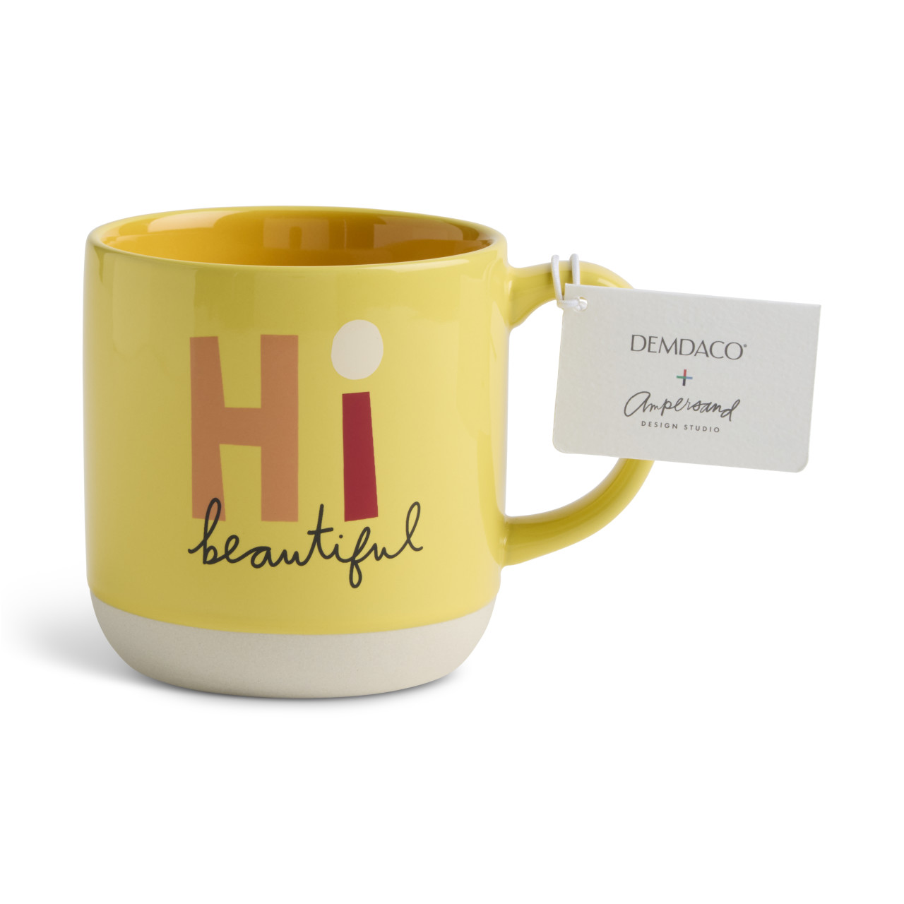 Hi Beautiful Yellow Mug 16oz. by Ampersand Design Studio thumbnail
