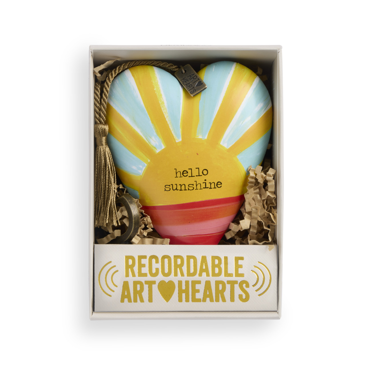 Hello Sunshine Gold Recordable Art Heart 1.5" by Ampersand Design Studio thumbnail