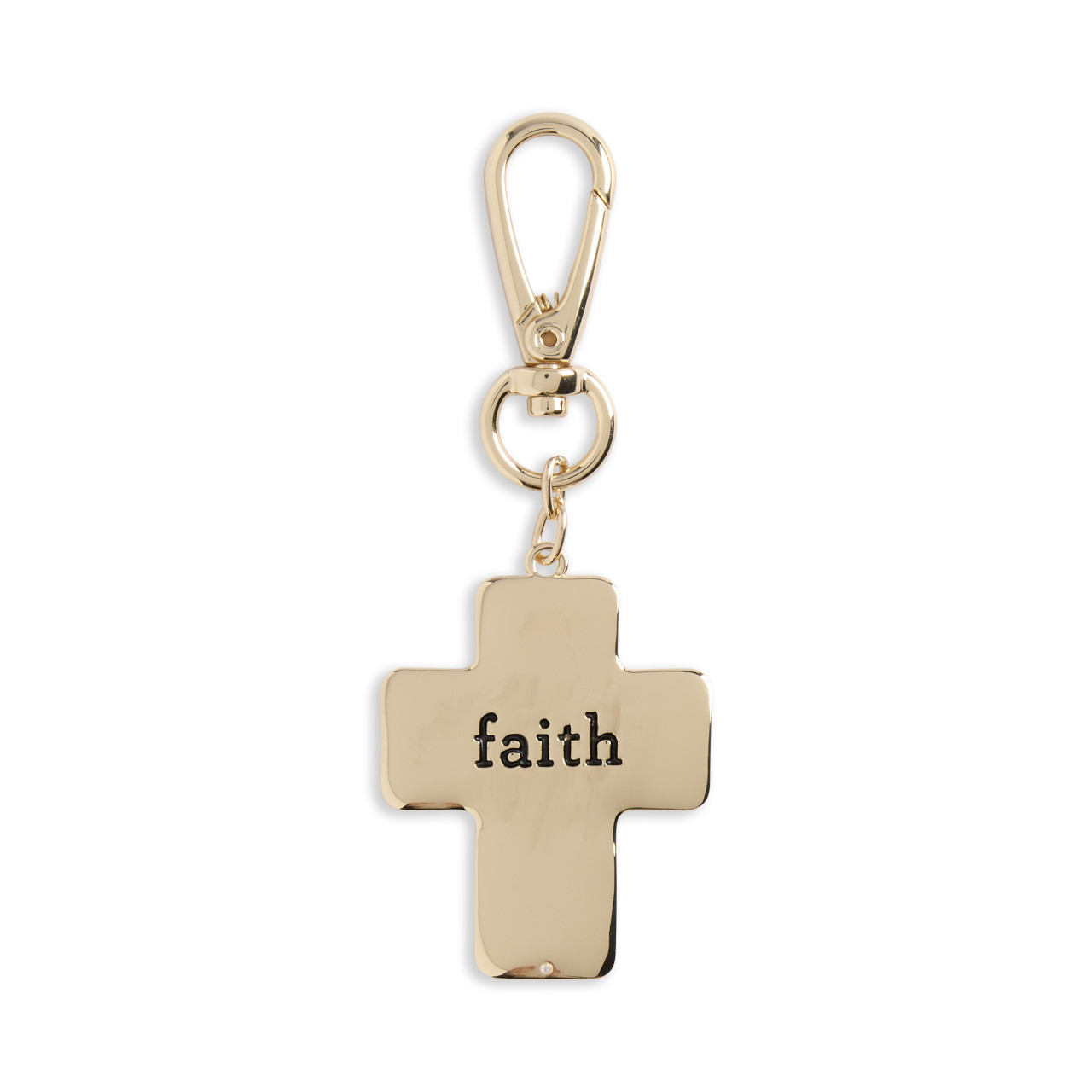 Gold Faith Artful Crosses Bag Charm 4" thumbnail