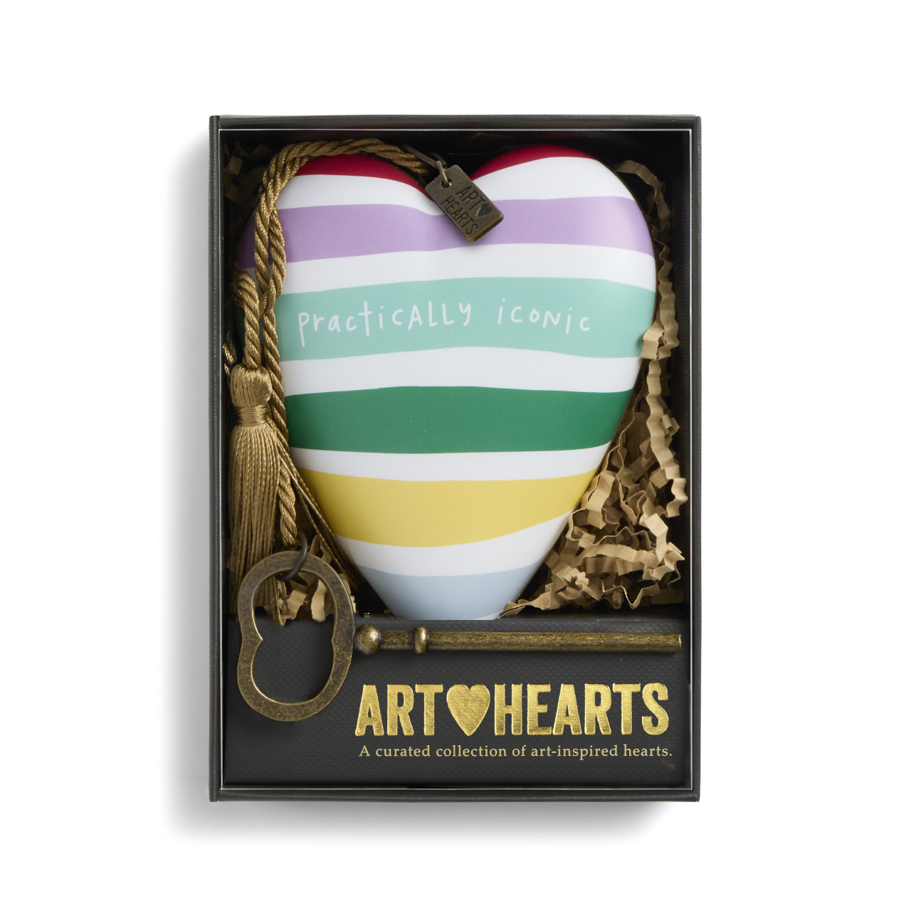 Practically Iconic Rainbow Red Art Heart 3.5" x 3.5" by Ampersand Design Studio thumbnail