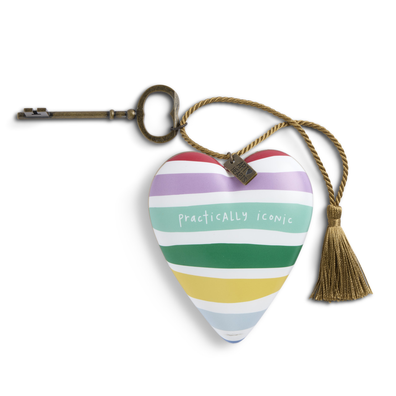 Practically Iconic Rainbow Red Art Heart 3.5" x 3.5" by Ampersand Design Studio thumbnail