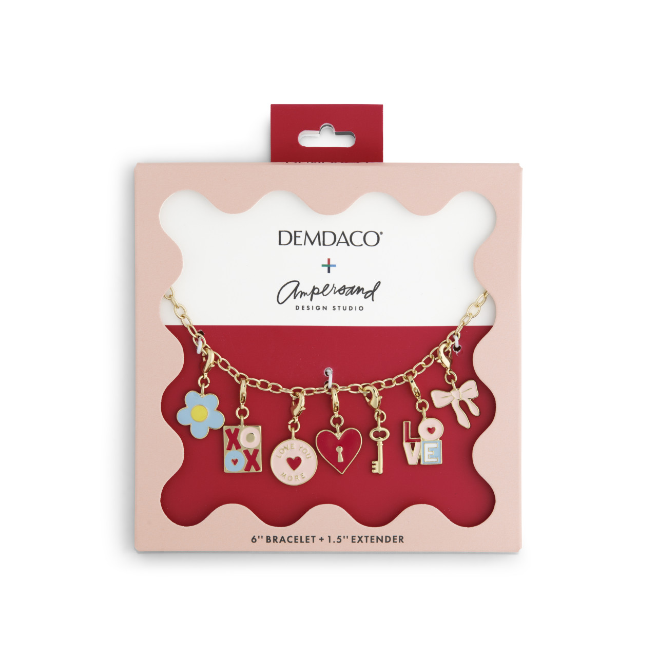 Love You More Gold Charm Bracelet 6" (with 1.5" Extender) by Ampersand Design Studio thumbnail