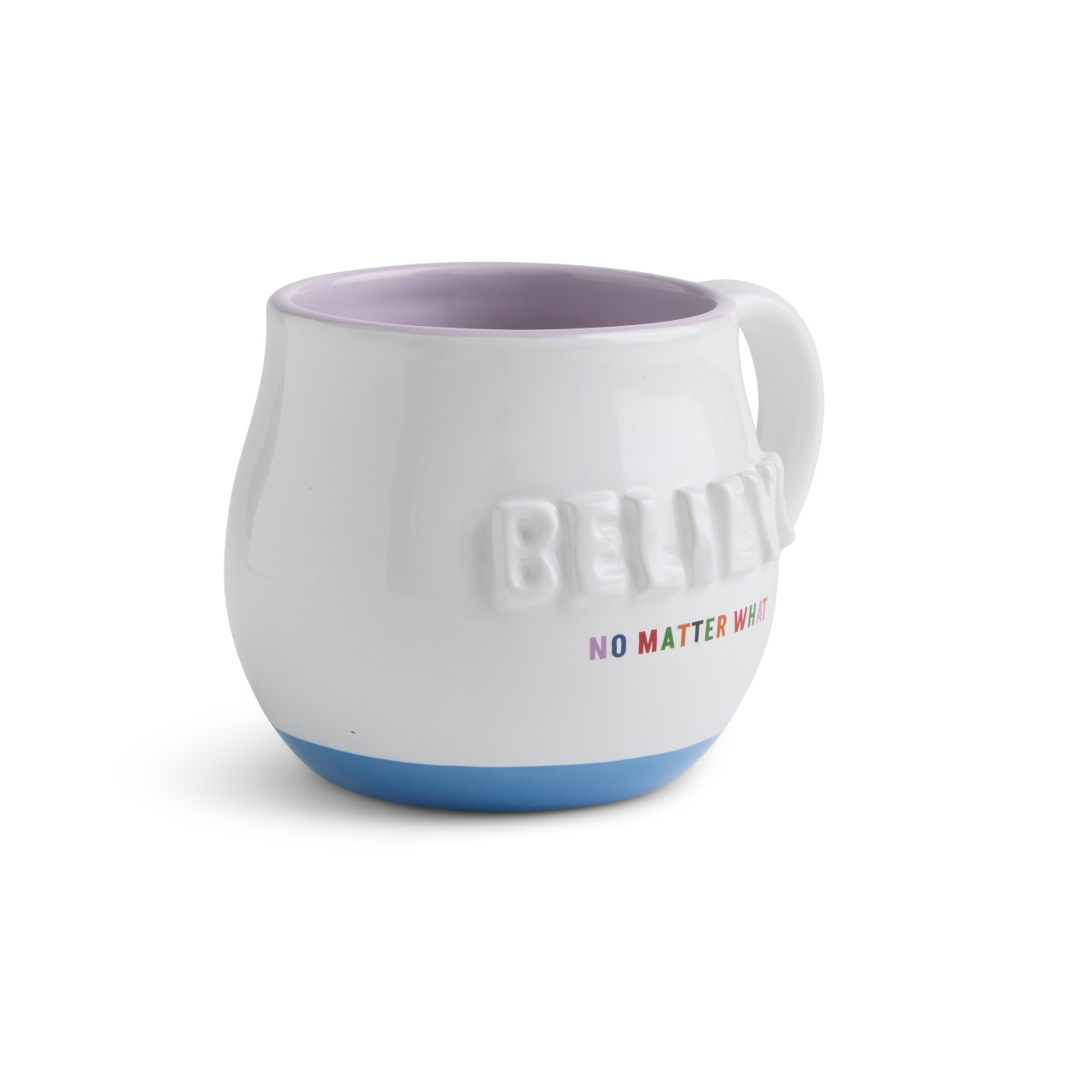 Believe Sculpted White Mug 14oz. by Emeline thumbnail