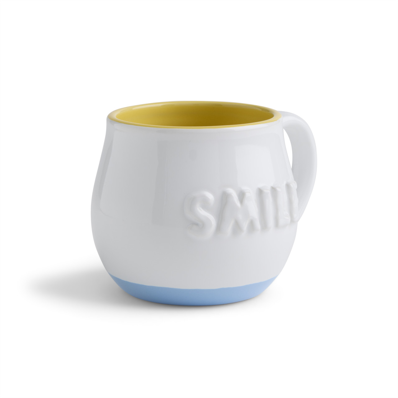 Smile Sculpted White Mug 14oz. by Emeline thumbnail
