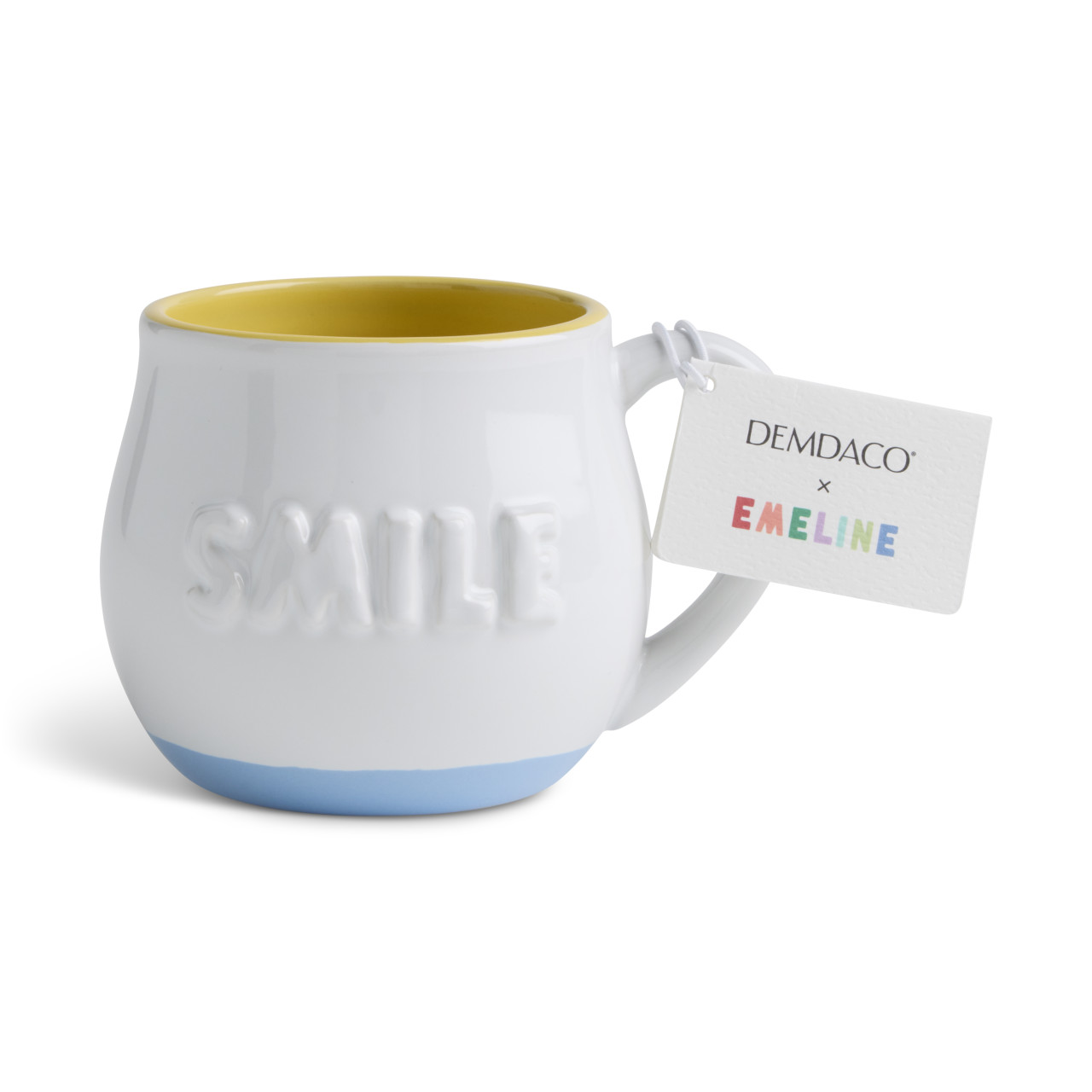Smile Sculpted White Mug 14oz. by Emeline thumbnail