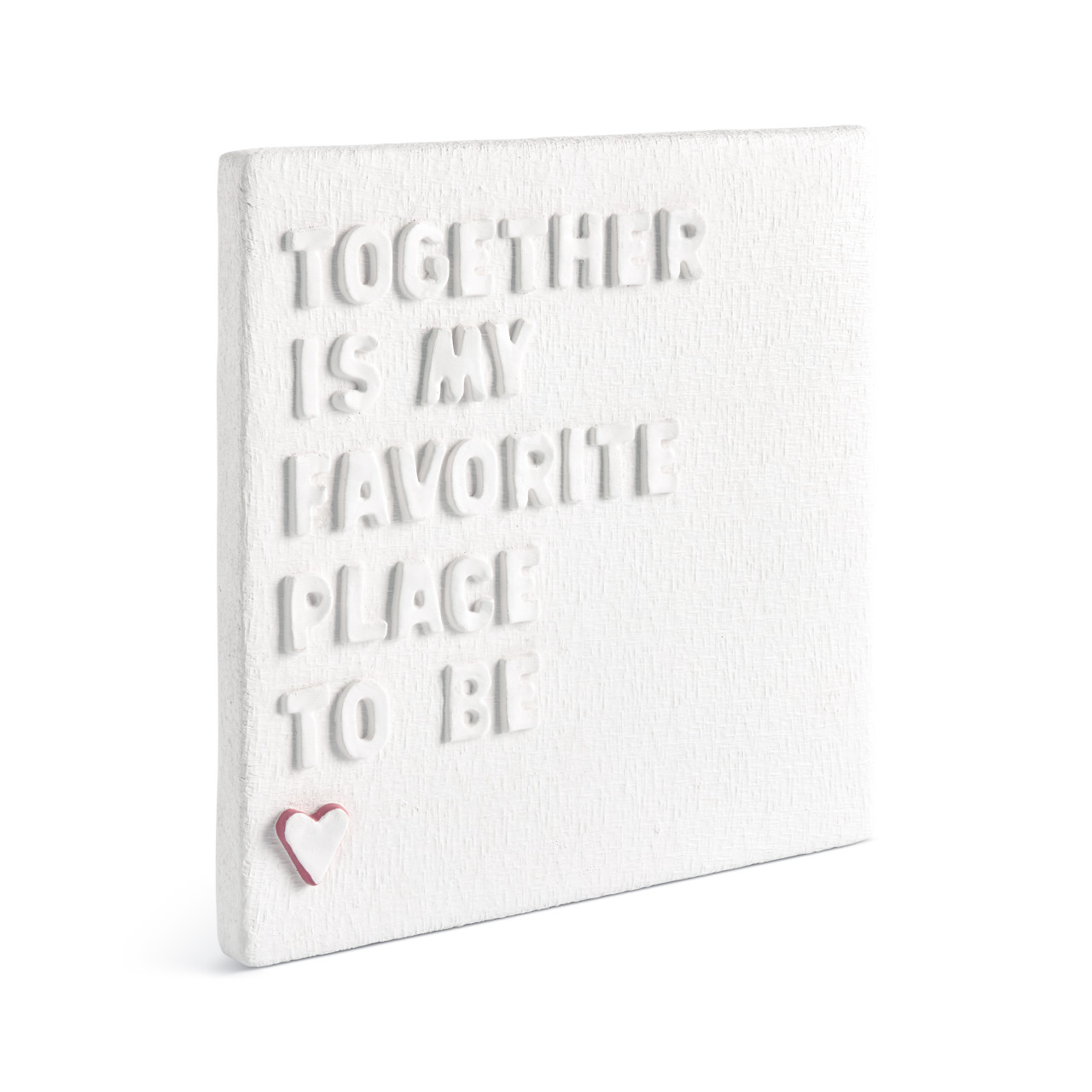Together Is Sculpted White Wall Art 10" by Emeline thumbnail