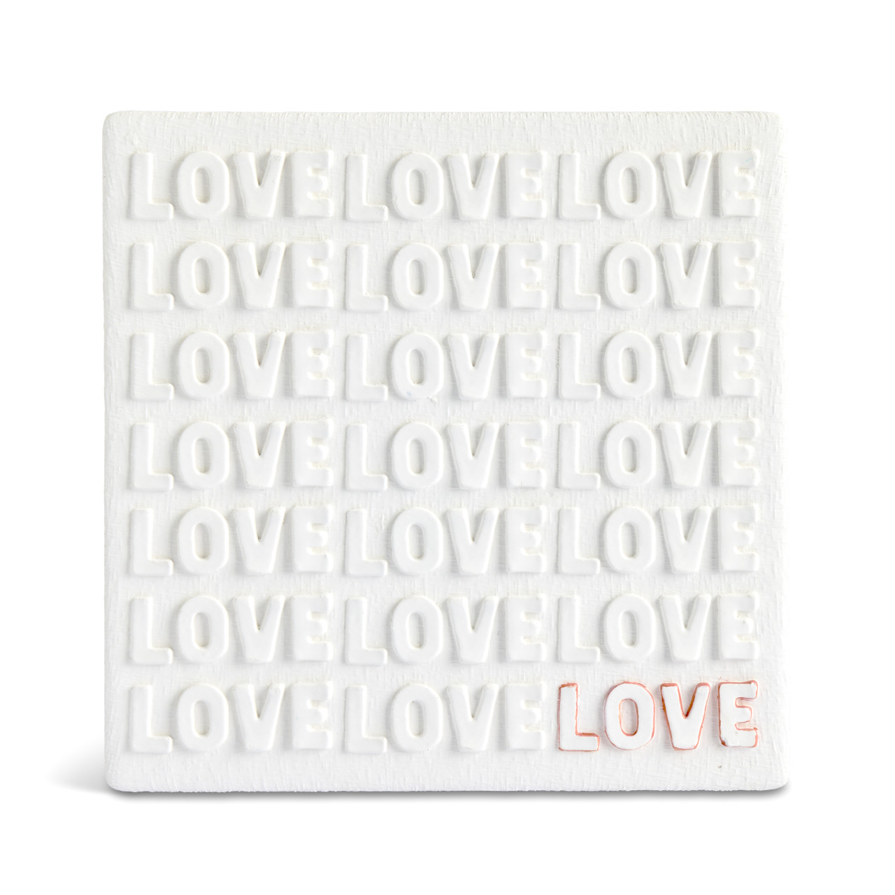 Love Love Love Sculpted White Wall Art 10" by Emeline thumbnail