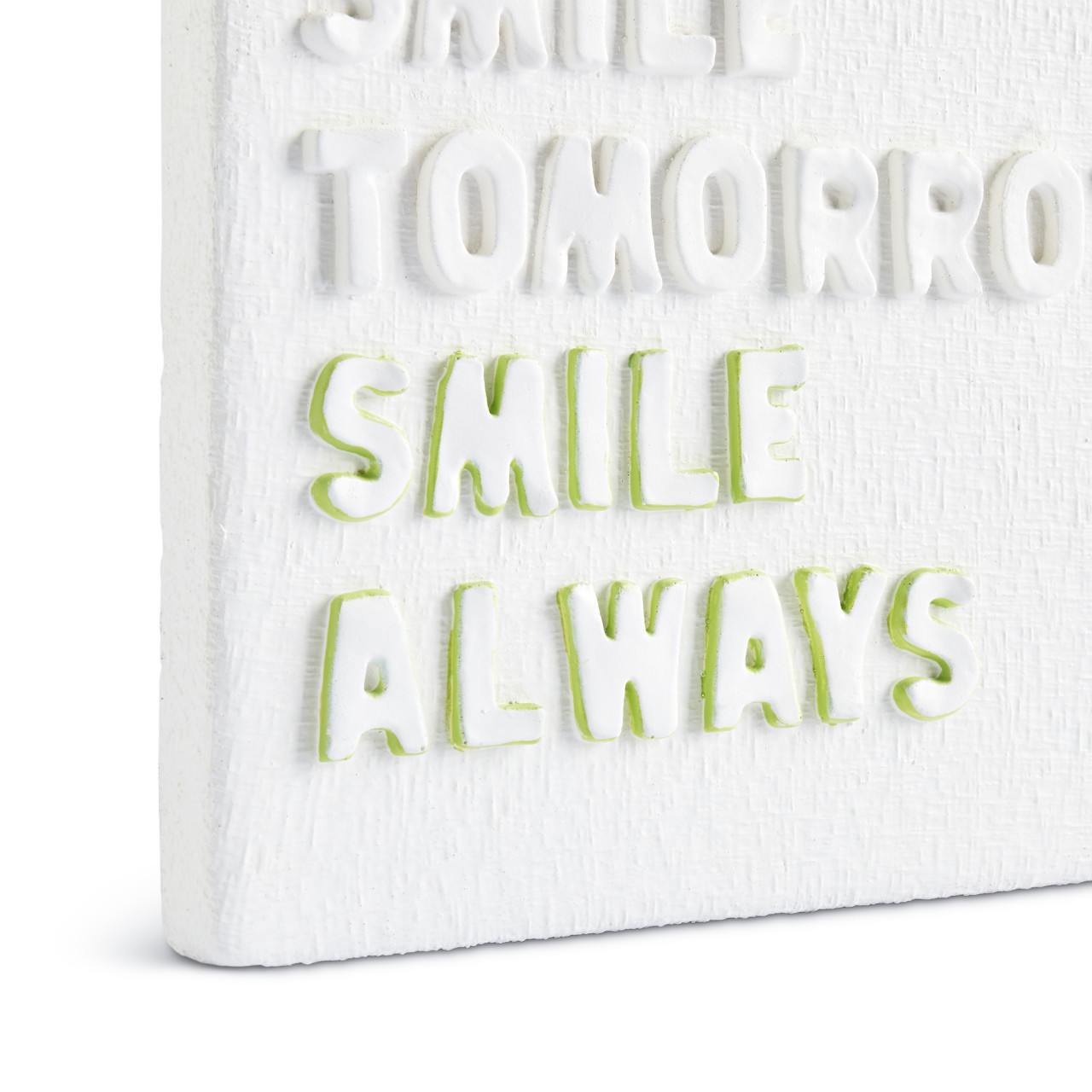 Smile Sculpted White Wall Art 10" by Emeline thumbnail