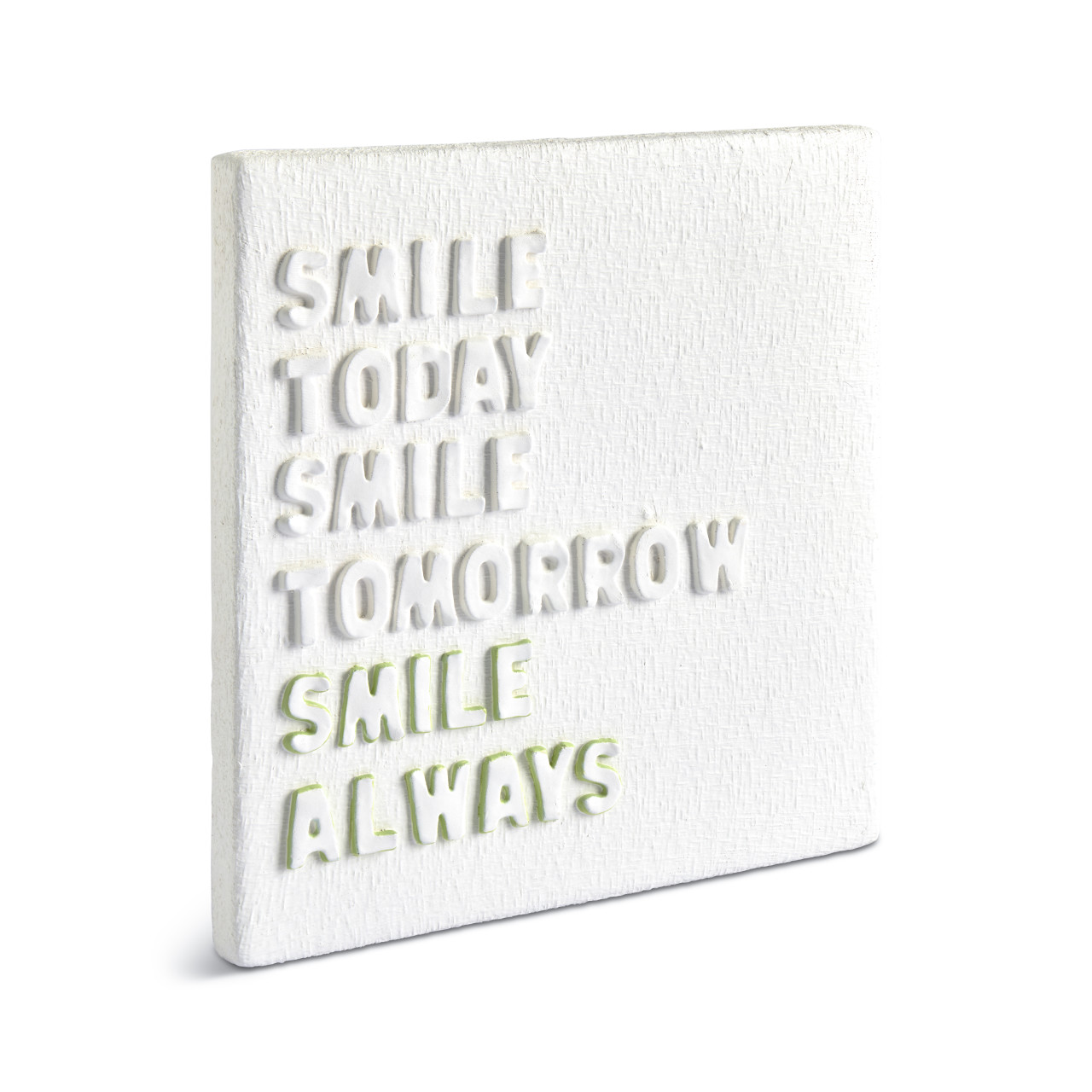 Smile Sculpted White Wall Art 10" by Emeline thumbnail