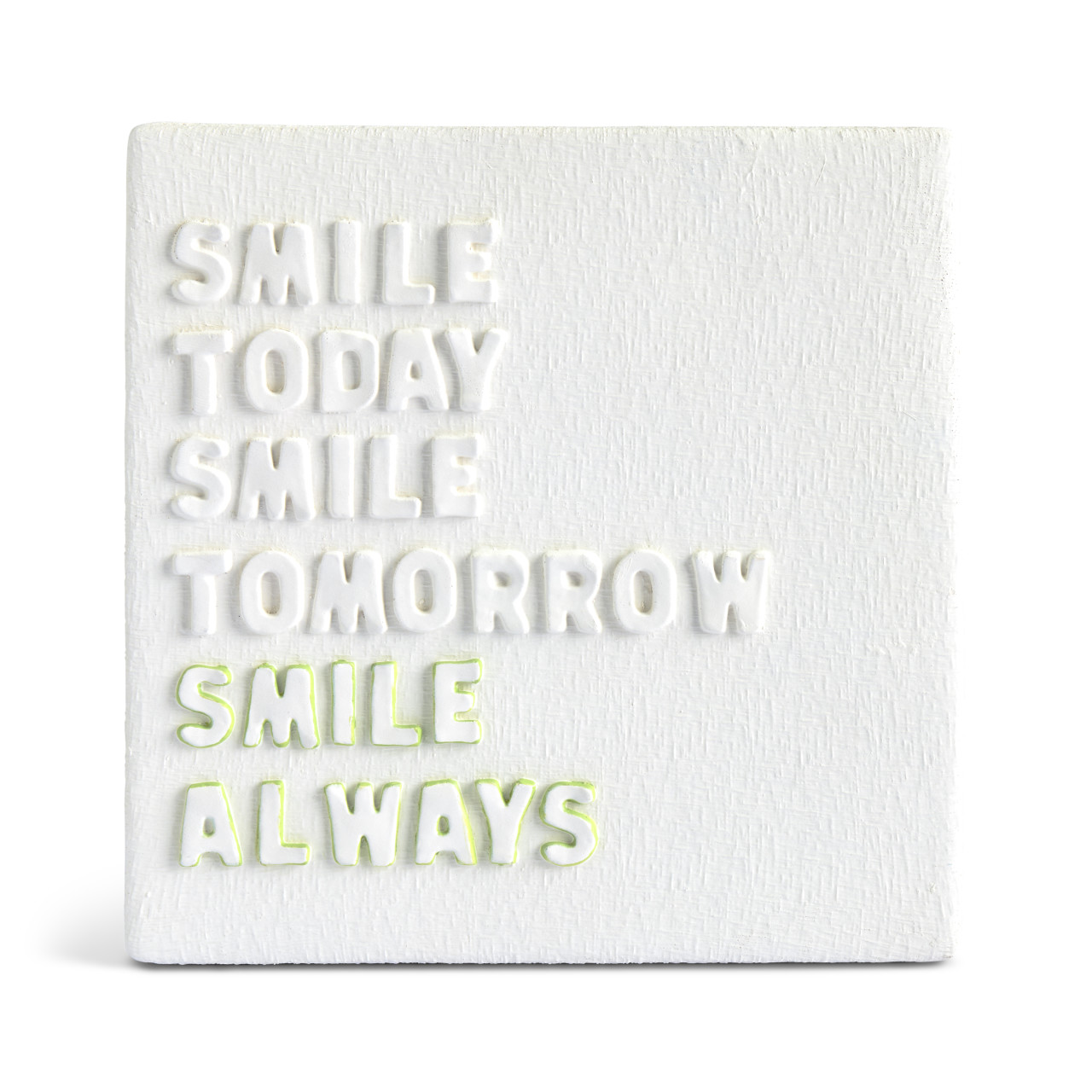 Smile Sculpted White Wall Art 10" by Emeline thumbnail