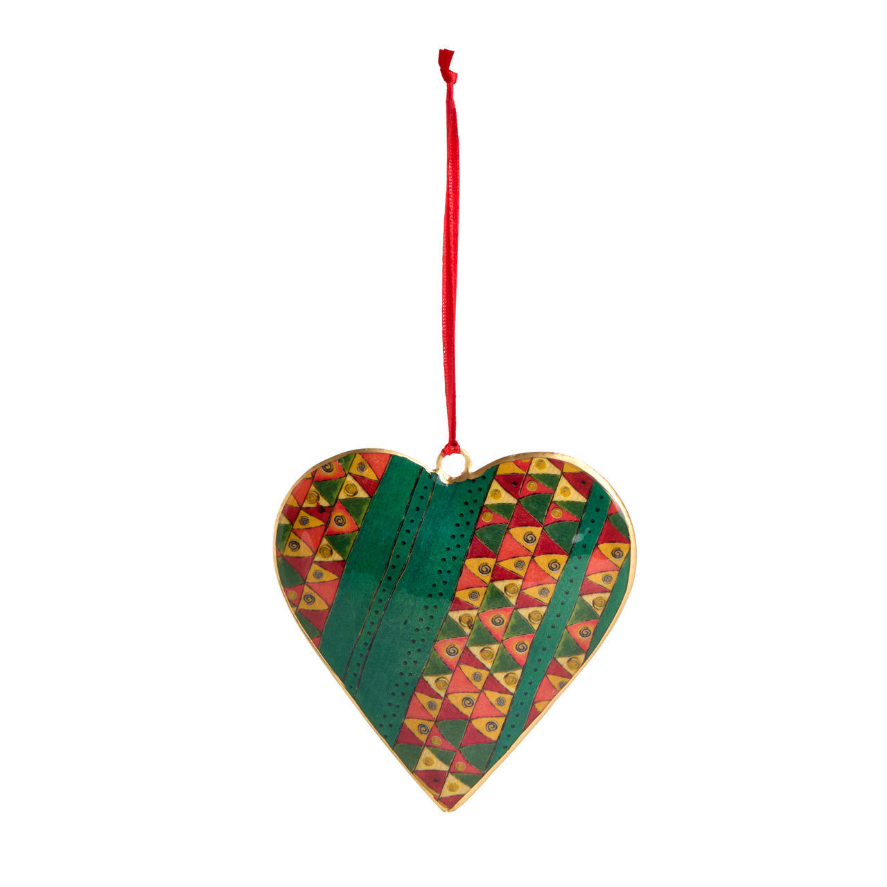 Snowflake Metal Heart Ornament thumbnail