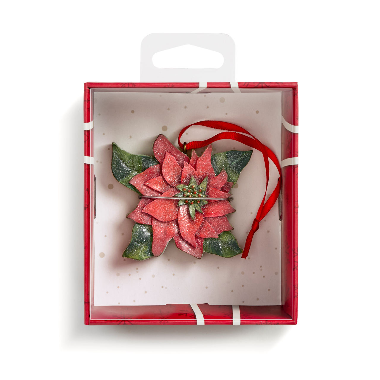 Poinsettia Mini Resin Ornament thumbnail