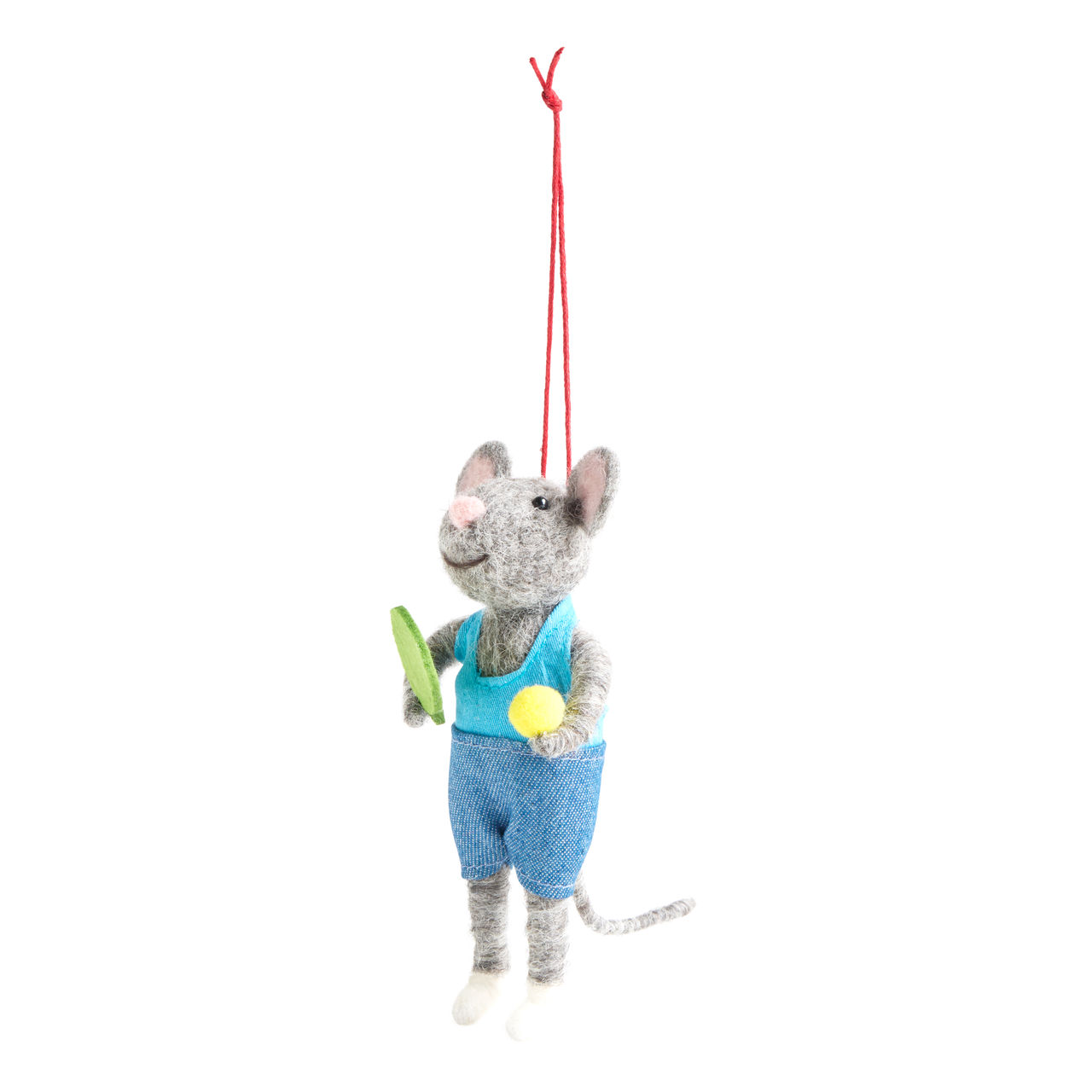 Pickleball Player Mouse Ornament - 5in thumbnail