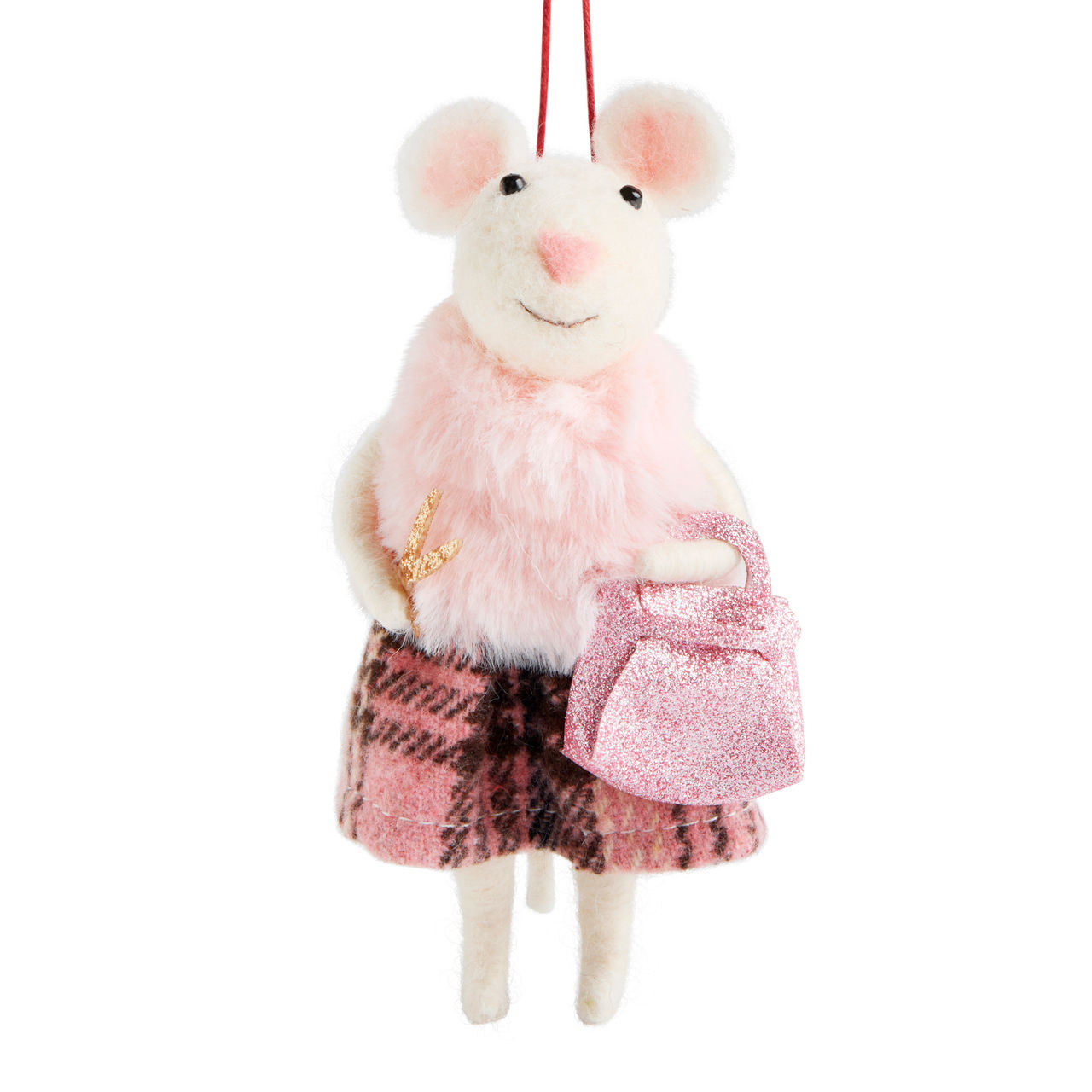 Seamstress Bella Mouse Ornament - 5in thumbnail