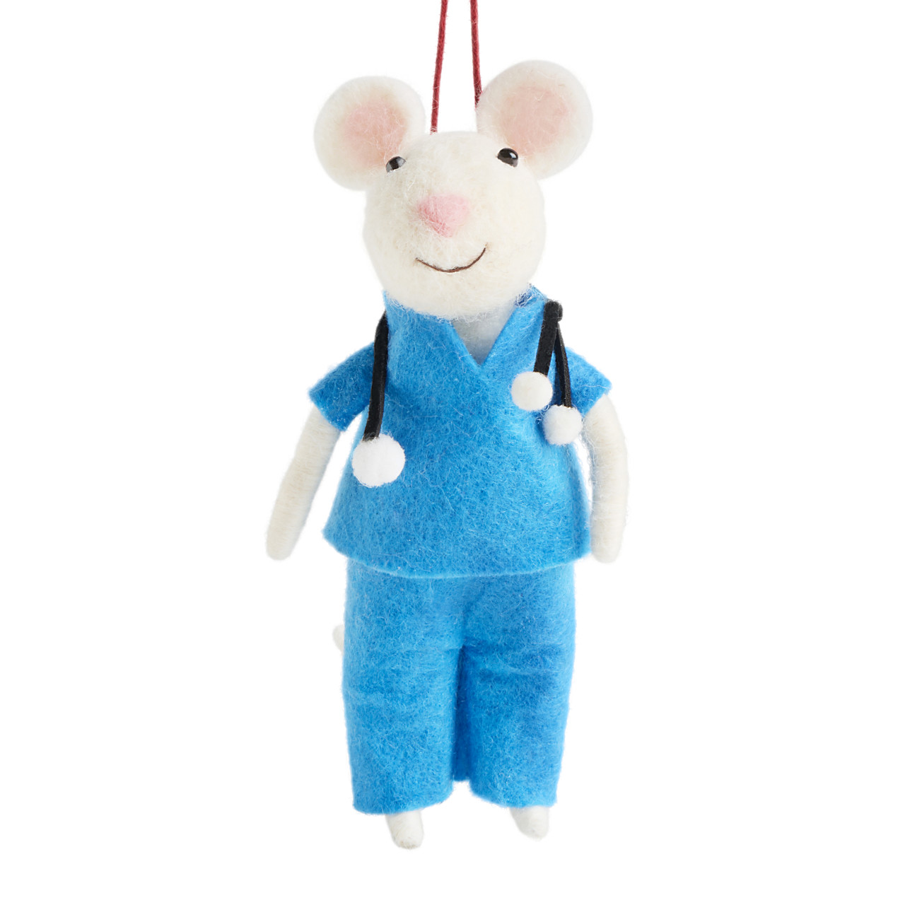Nurse Honeycomb Mouse Ornament - 5in thumbnail