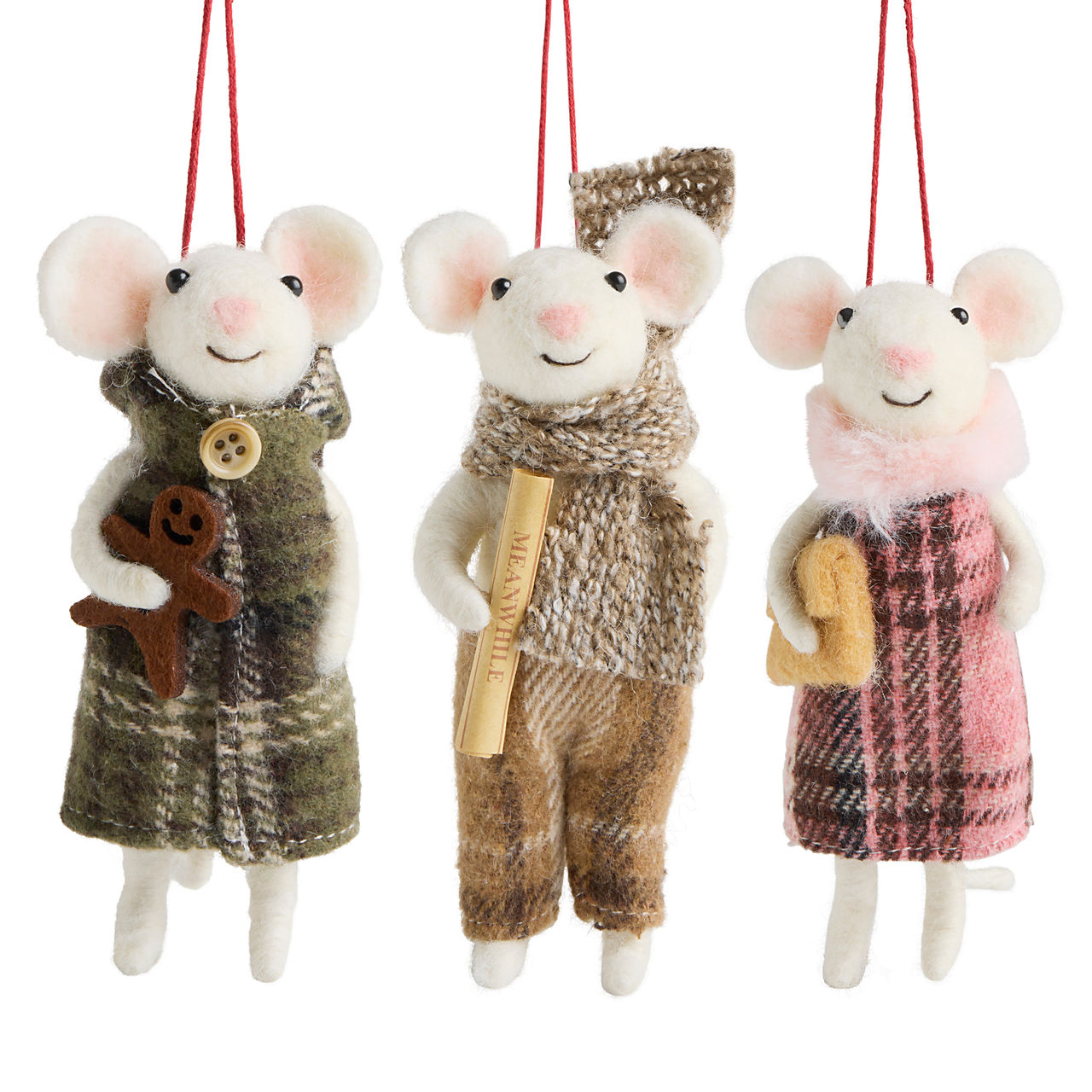 Bob Brie-Anna Faye PepperJack Mouse Ornaments - 3 Assorted thumbnail