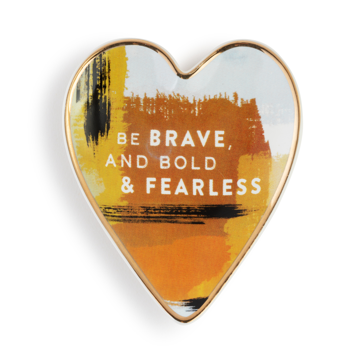 Be Brave Art Heart Trinket Dish