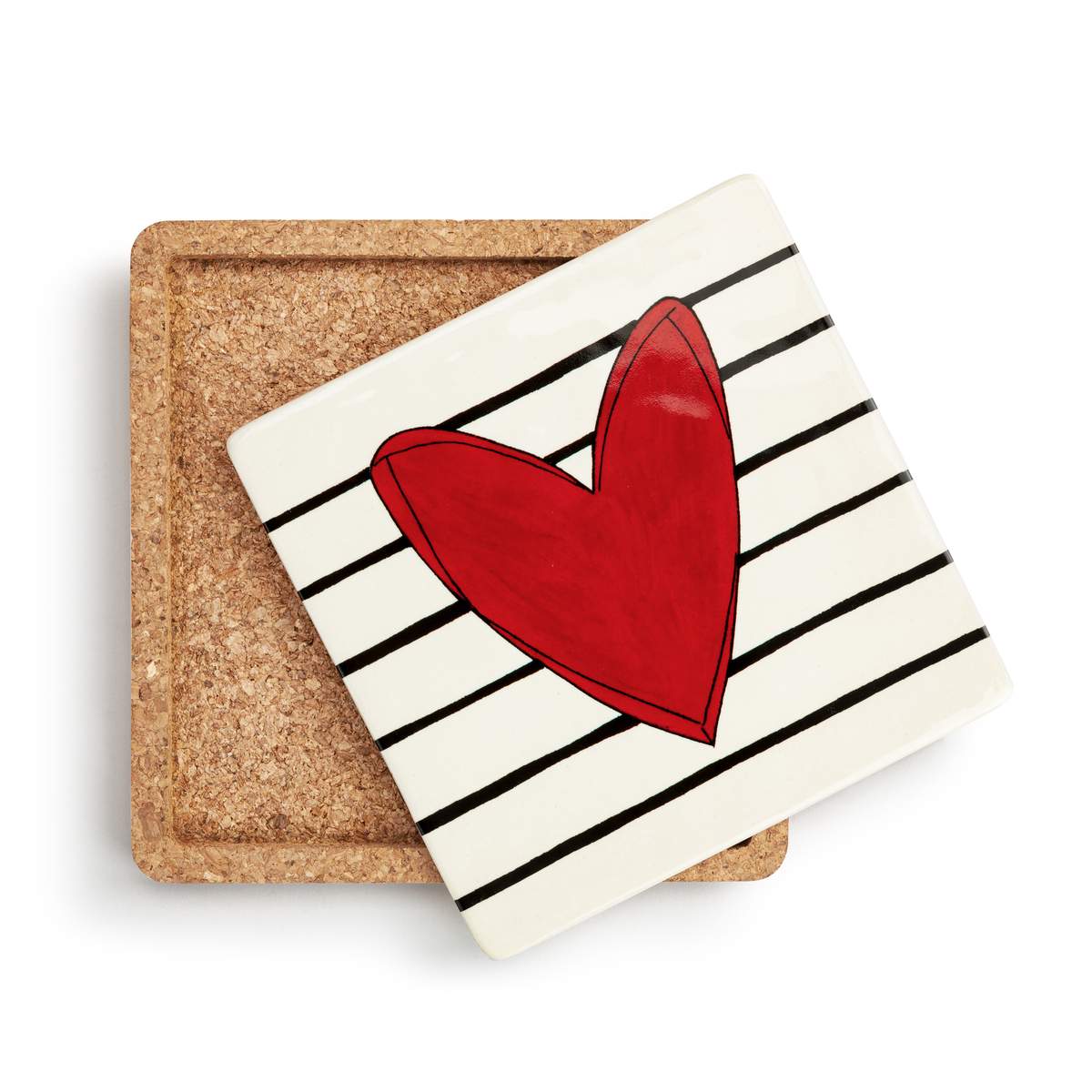 Red Heart Cork Base Trivet