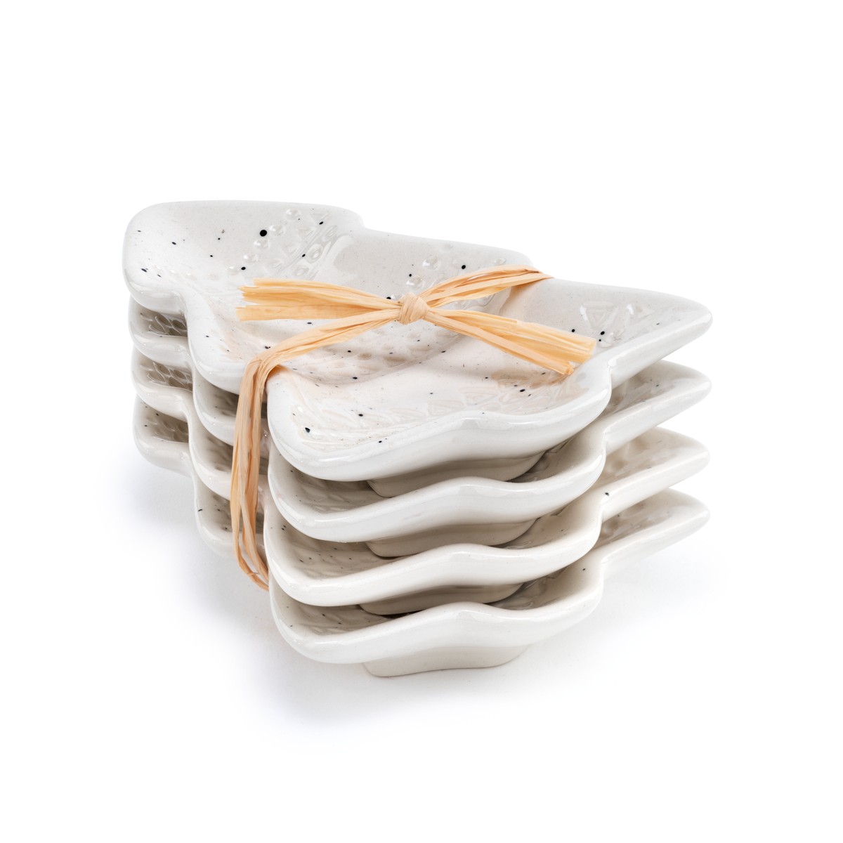 Ceramic Cream Decorative Tree Plates
