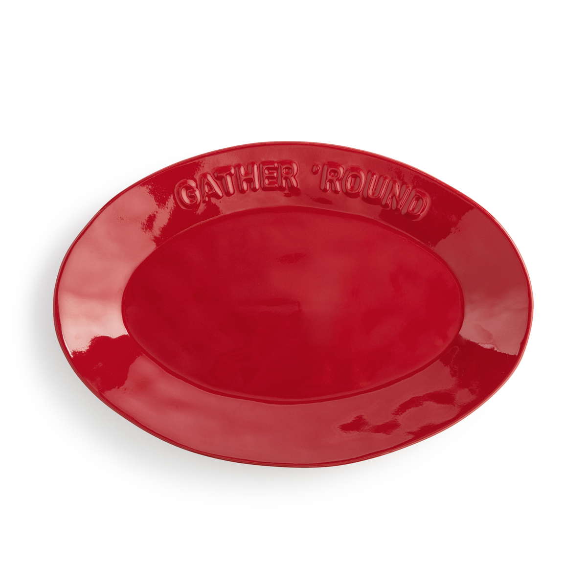 Red Gather 'Round Platter