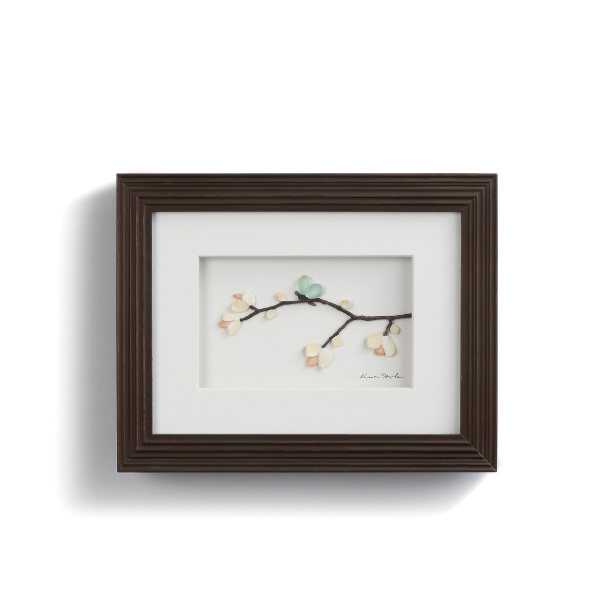 wood framed blossoms and delight wall art