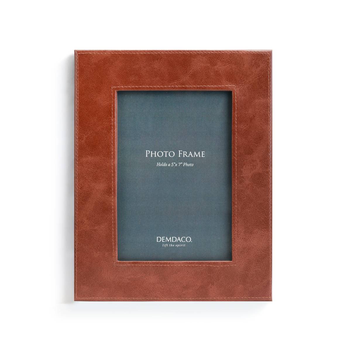 brown leather 5x7 photo frame