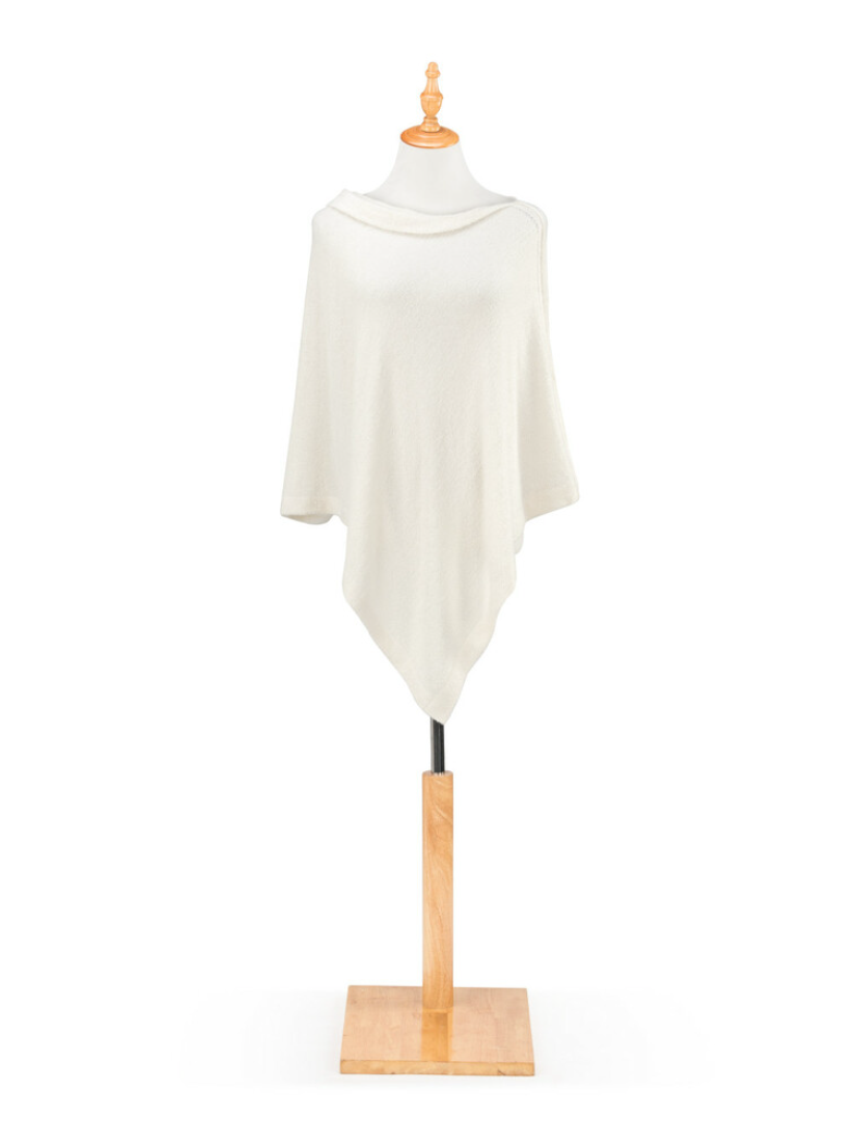 Cream Knit Poncho