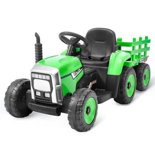 VEVOR Kids Ride on Tractor 12V Electric Toy Tractor with Trailer Remote Control